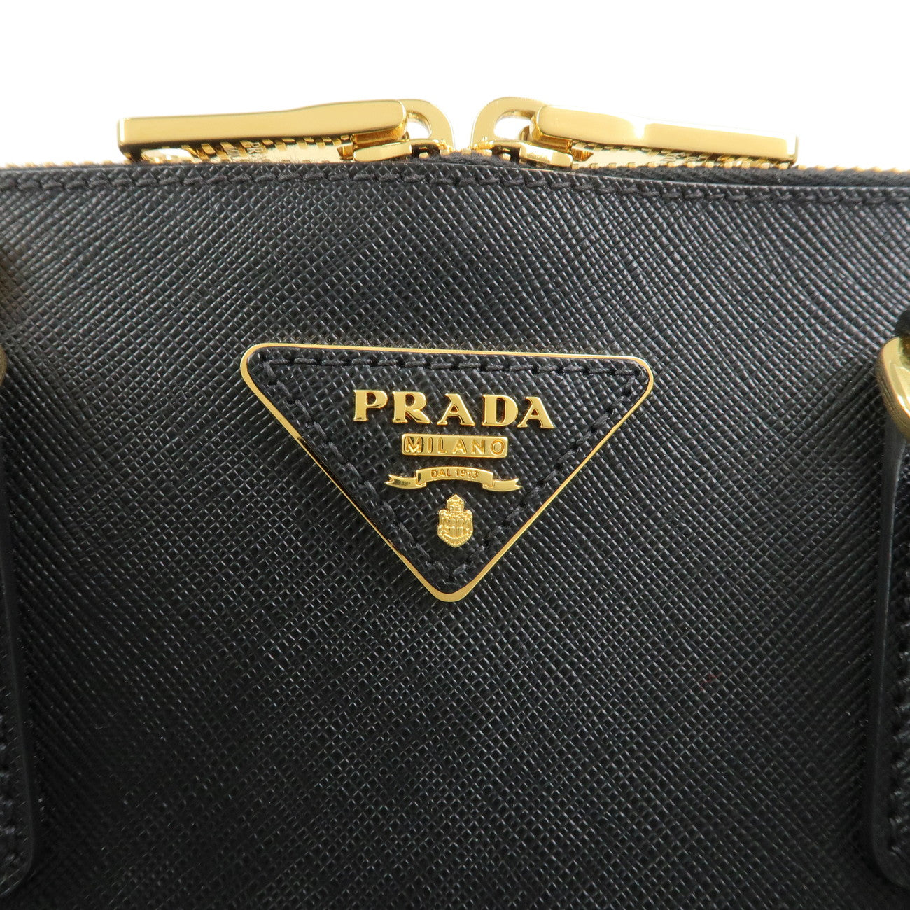 PRADA Promenade Medium Saffiano Leather 2Way Bag Black 1BA002