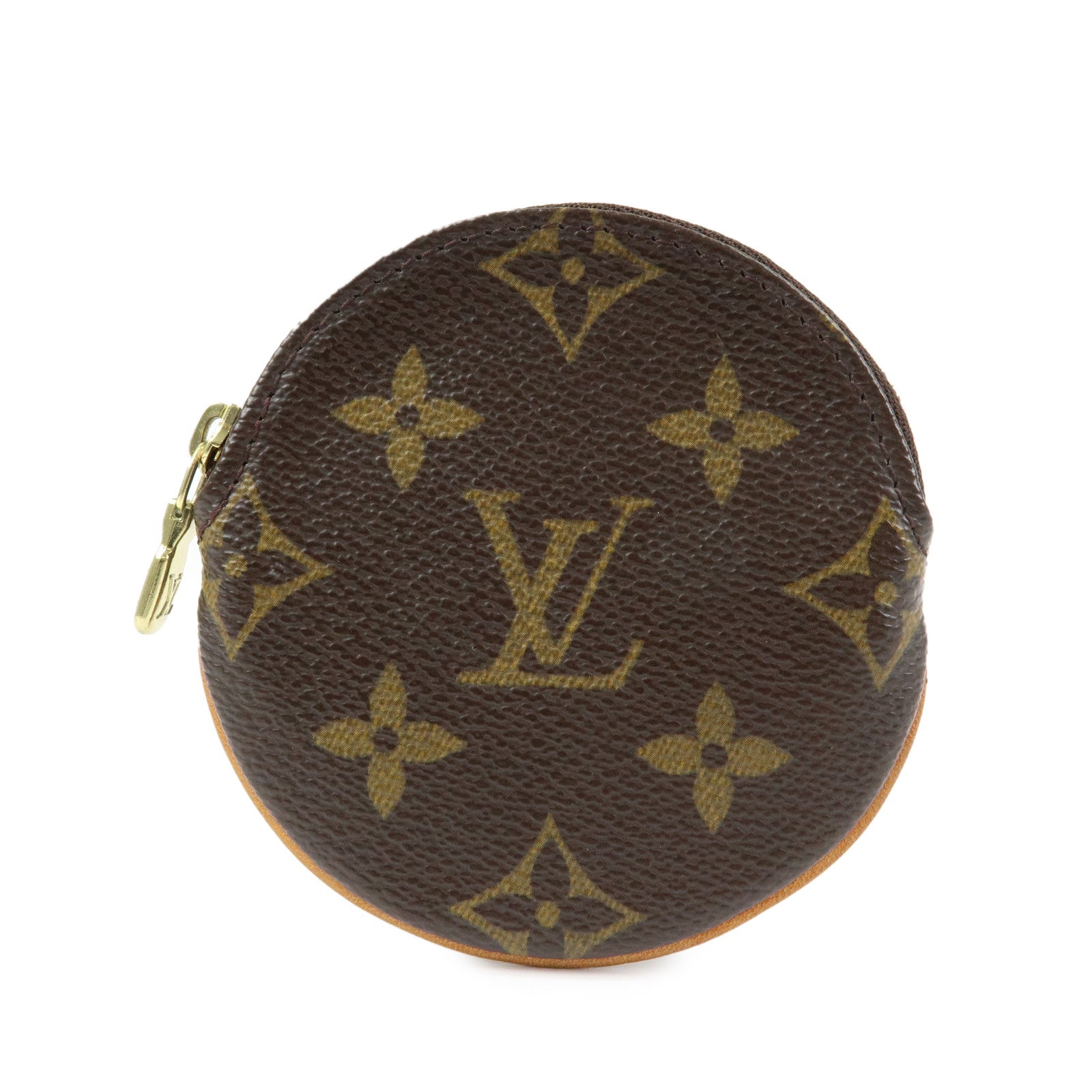 Louis Vuitton Monogram Porte Monnaie Rond Coin Case Brown M61926
