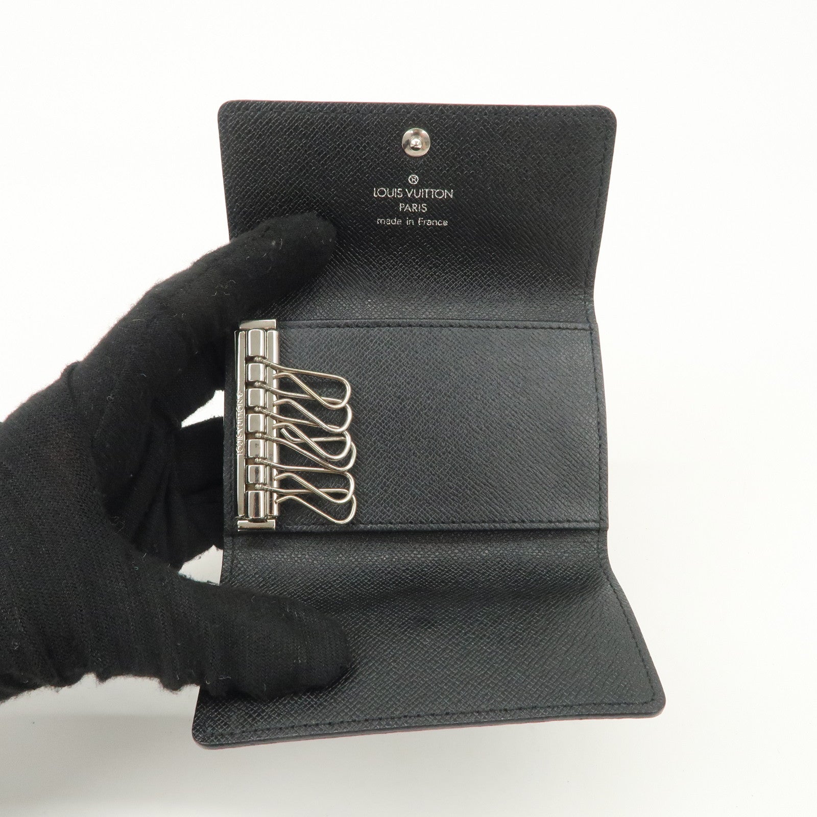 Louis Vuitton Damier Graphite Multicle 6 Key Case Gray N62662 Used