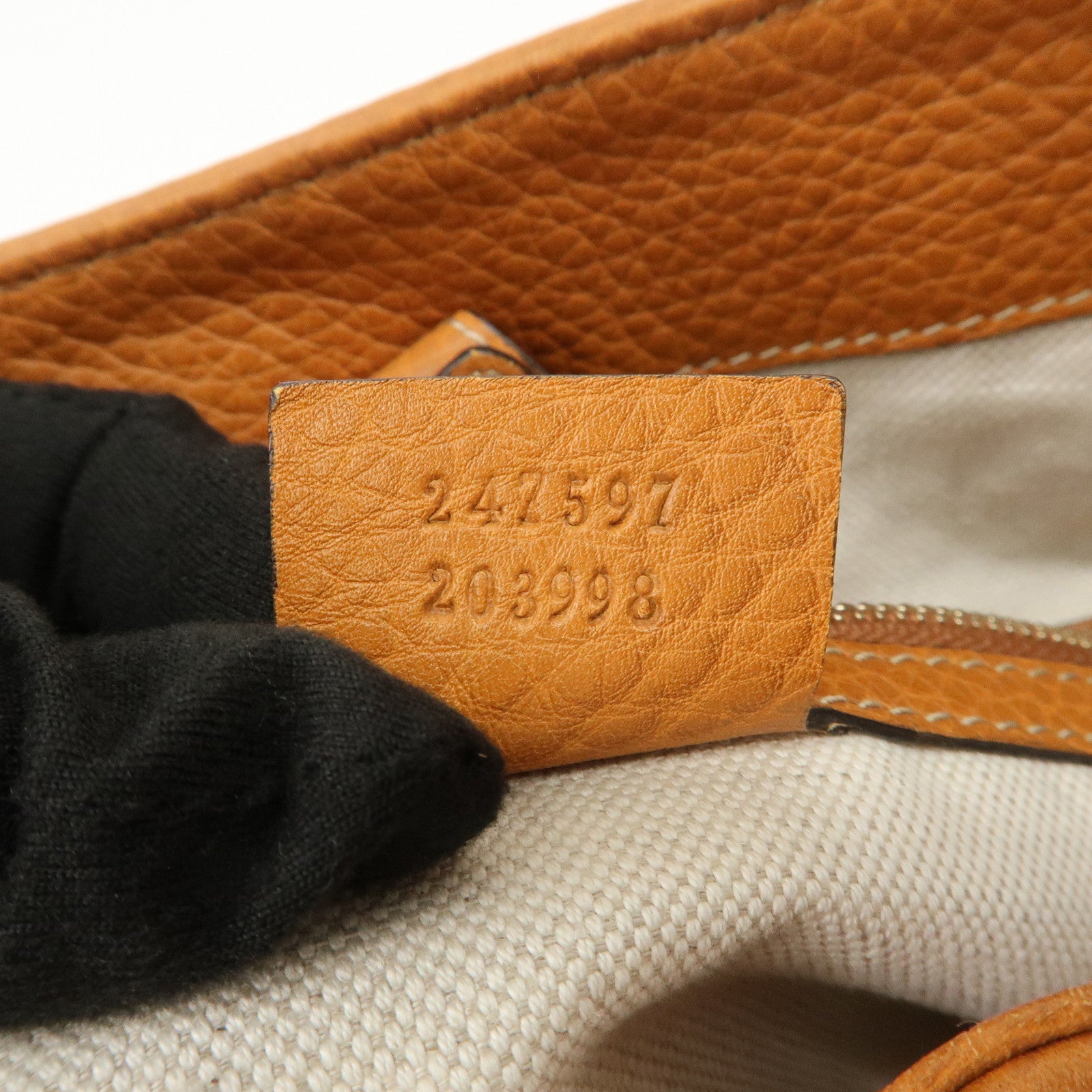 GUCCI Sherry Heritage Leather Shoulder Bag Brown 247597