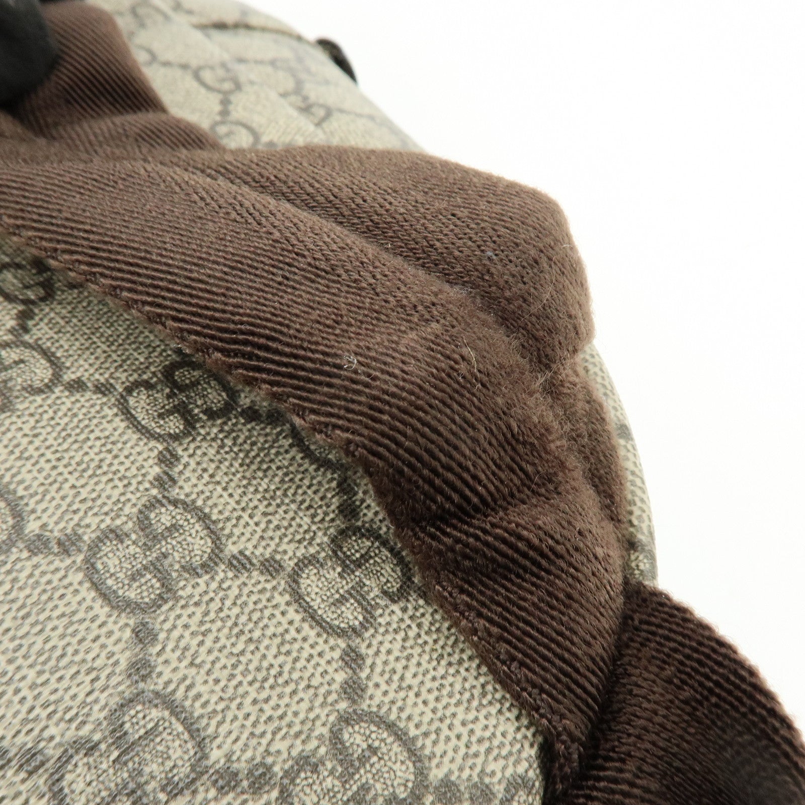 GUCCI Childrens GG Supreme Leather Backpack Beige Brown 271327