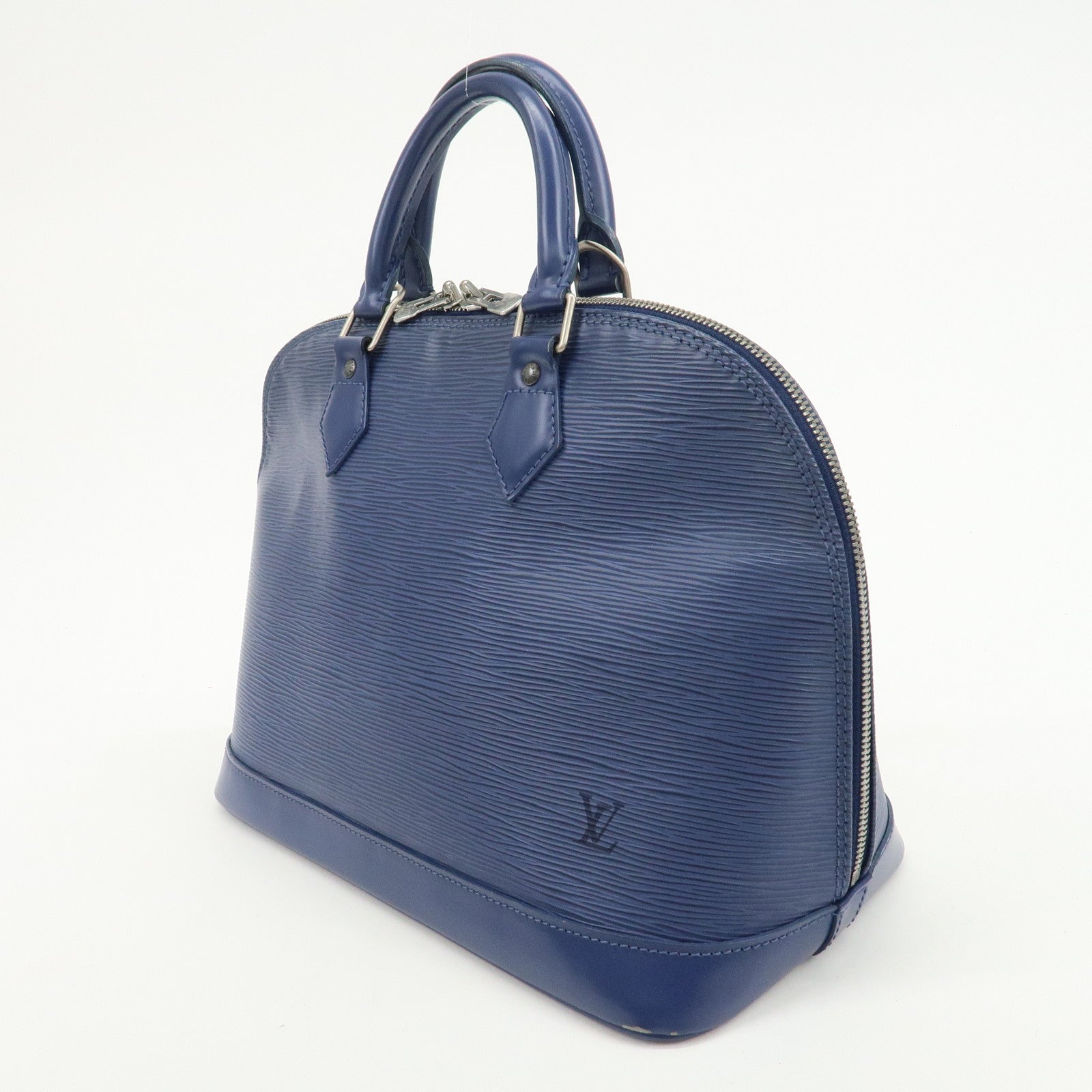 Louis Vuitton Epi Leather Alma PM Hand Bag Myrtille Blue M5214G