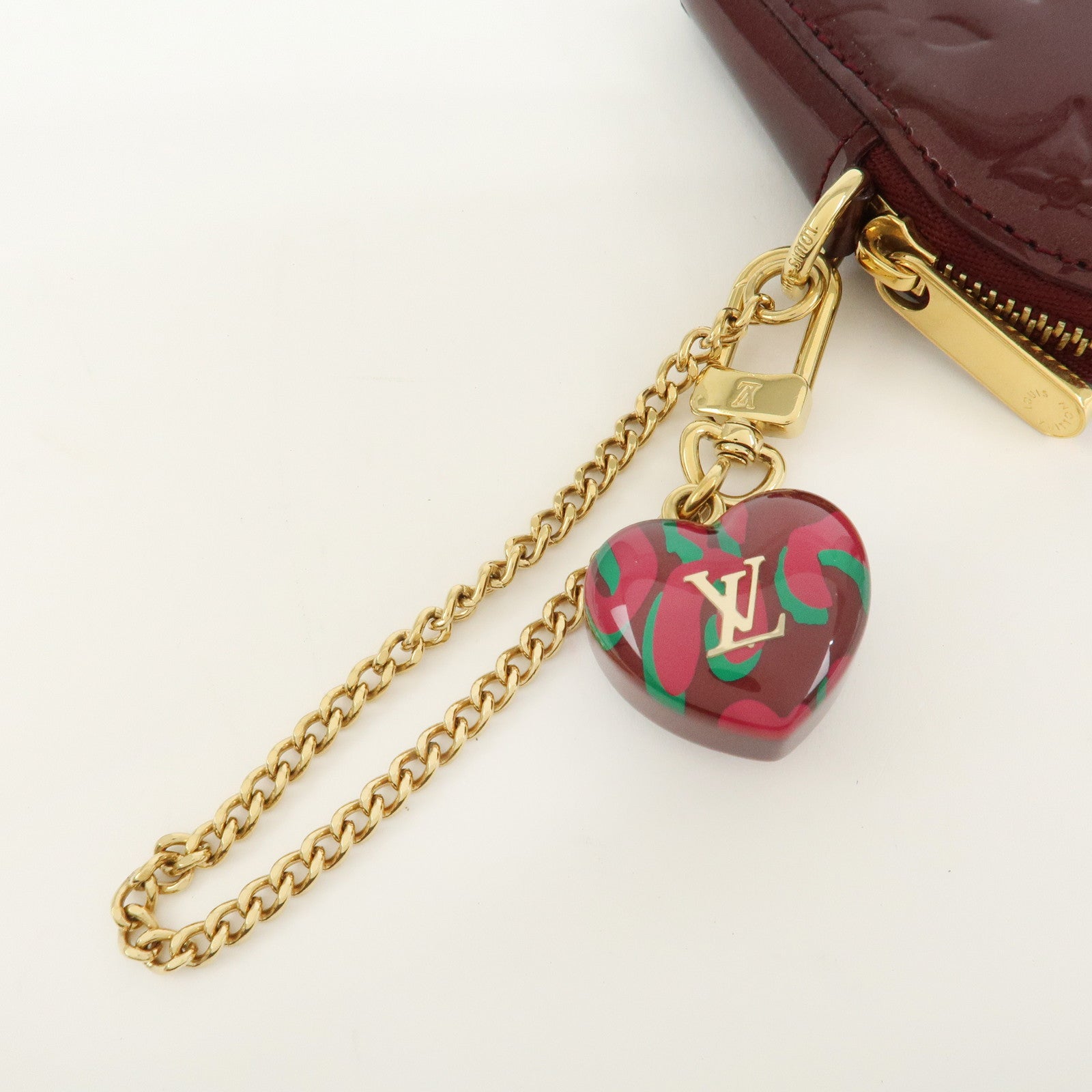 Louis Vuitton Monogram Vernis Porte Monnaie Coeur Coin Case M91480
