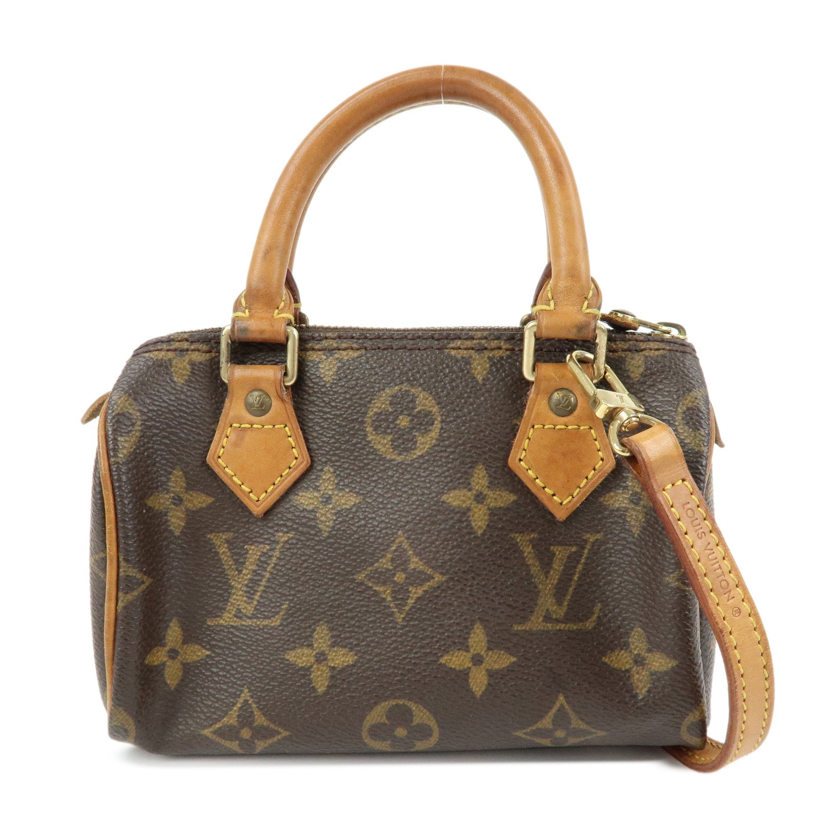 Louis Vuitton Monogram Canvas Mini Speedy Hand Bag & Strap M41534