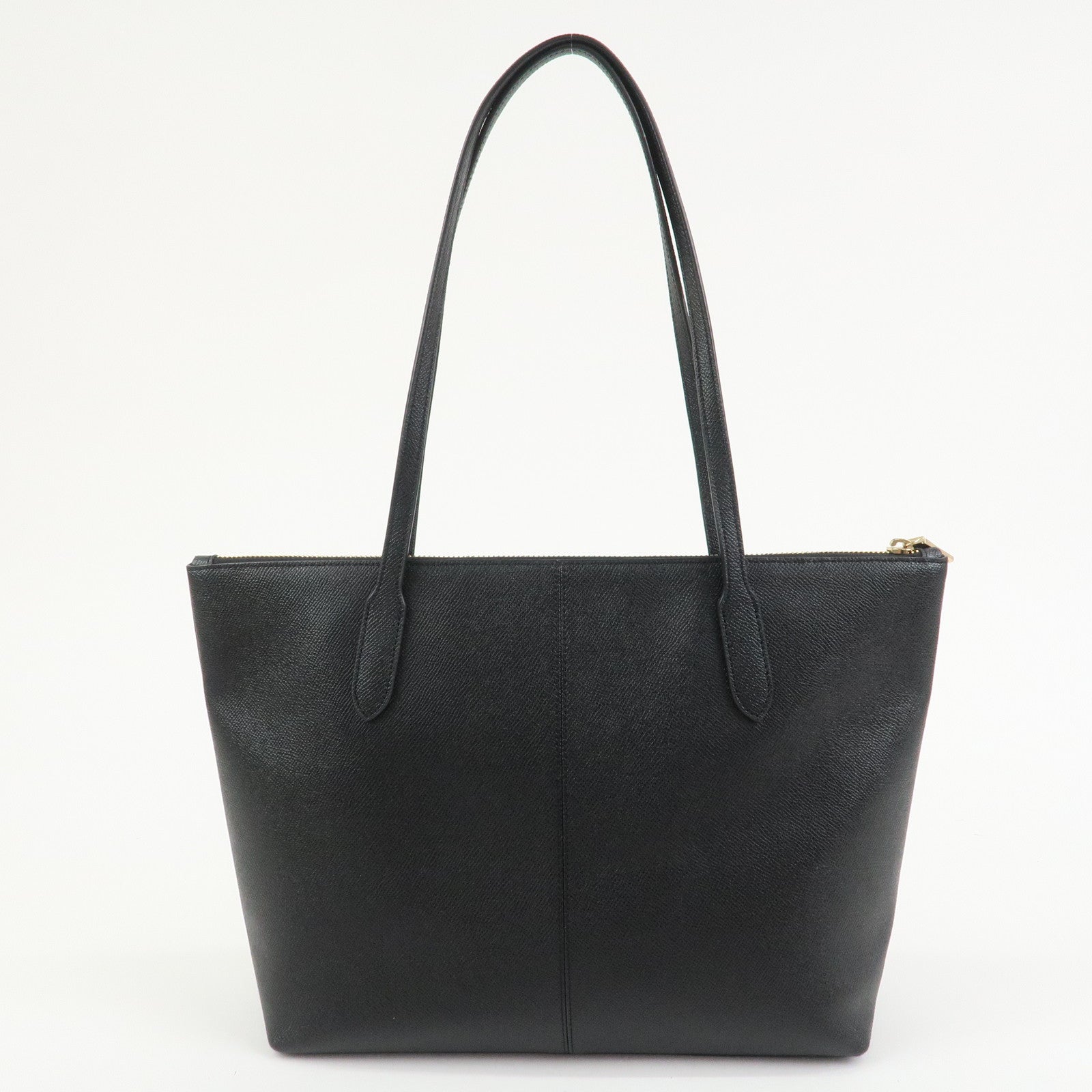 COACH Leather Tote Bag Shoulder Bag Black