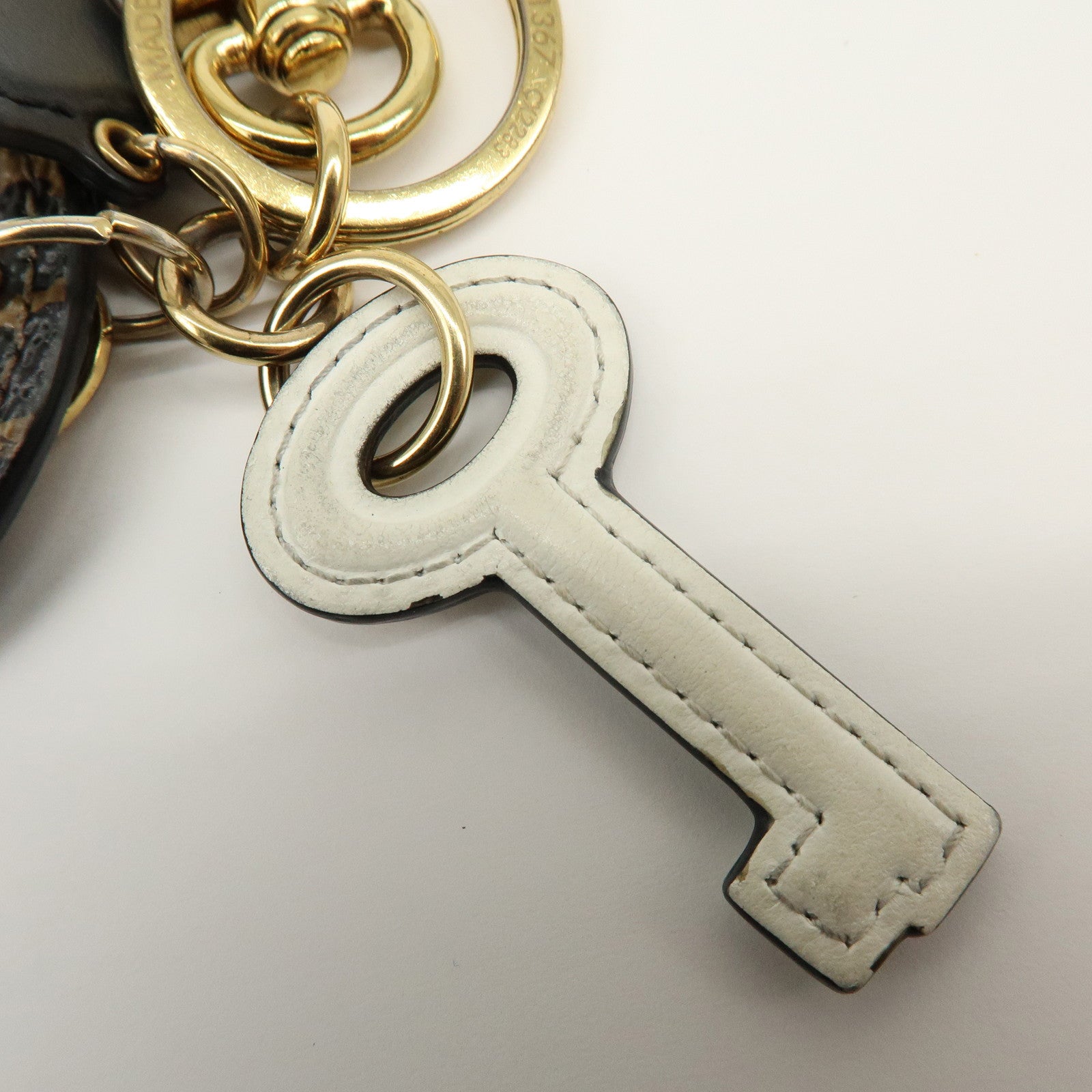 Louis Vuitton Boite Chapeau Key Holder Bag Charm Brown Gold M01367