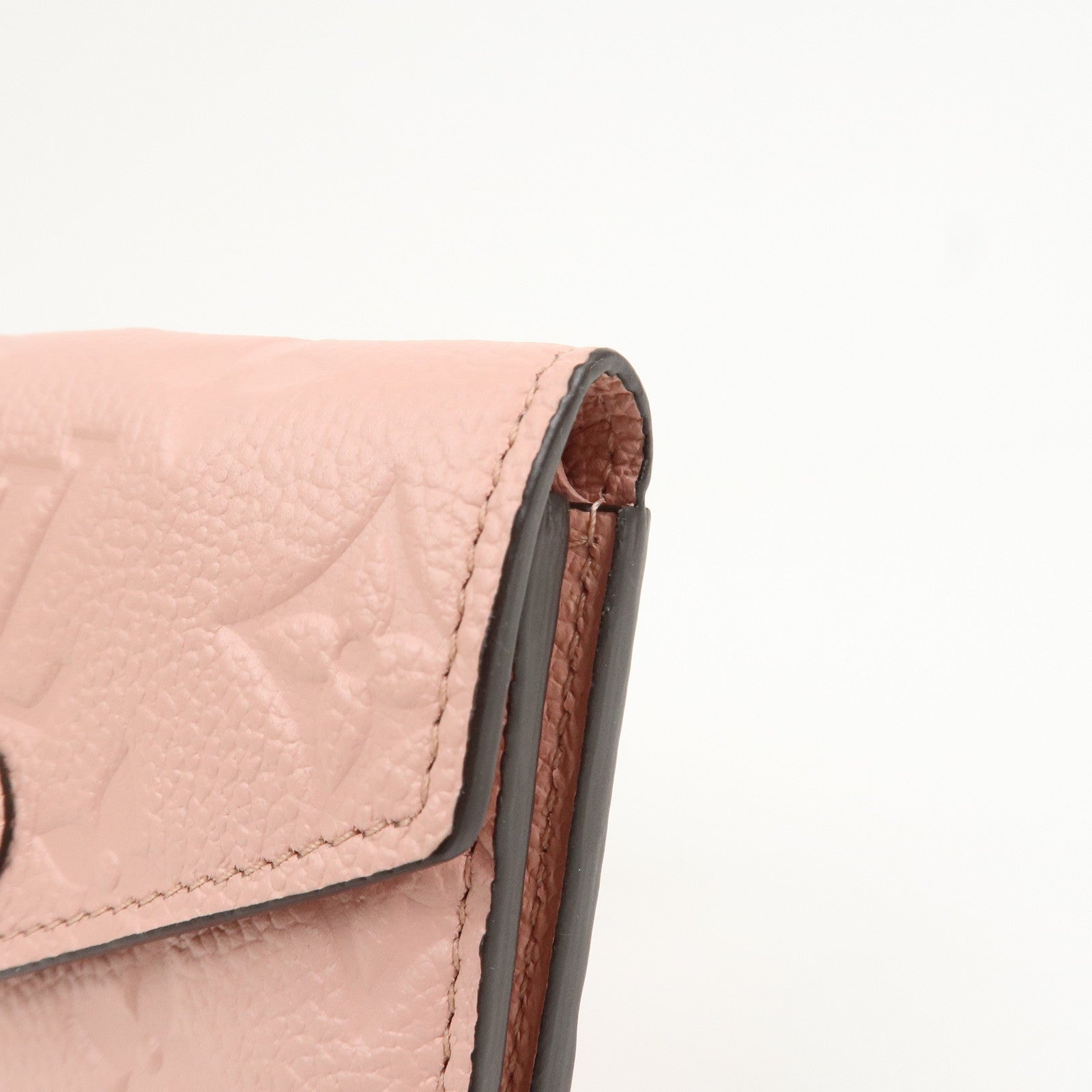 Louis Vuitton Leather Portefeuille Zoe Compact Wallet Pink M62936