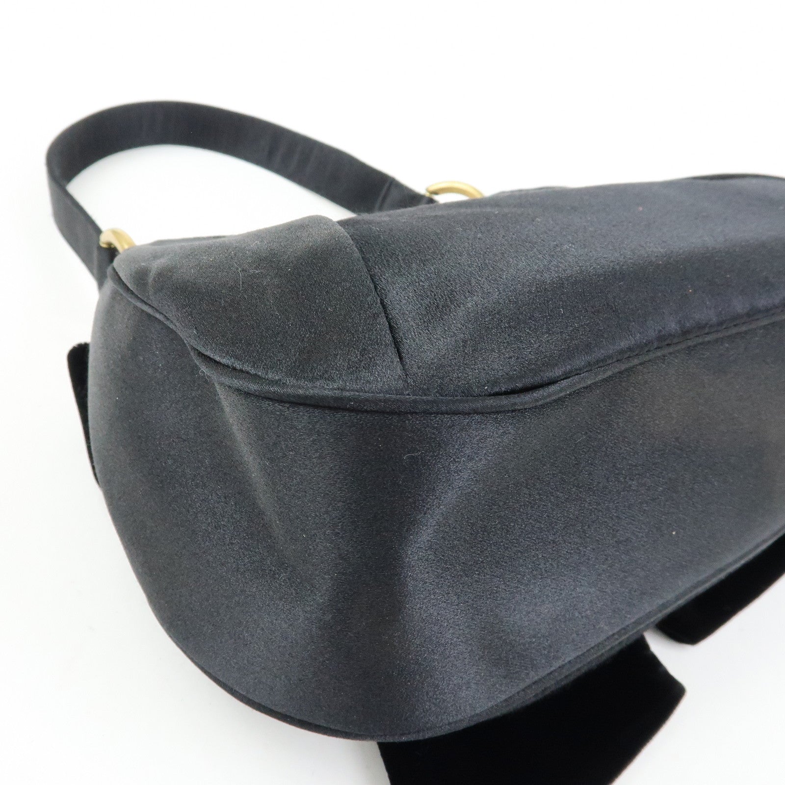 SAINT LAURENT PARIS YSL YVES SAINT LAURENT Velvet Satin Hand Bag