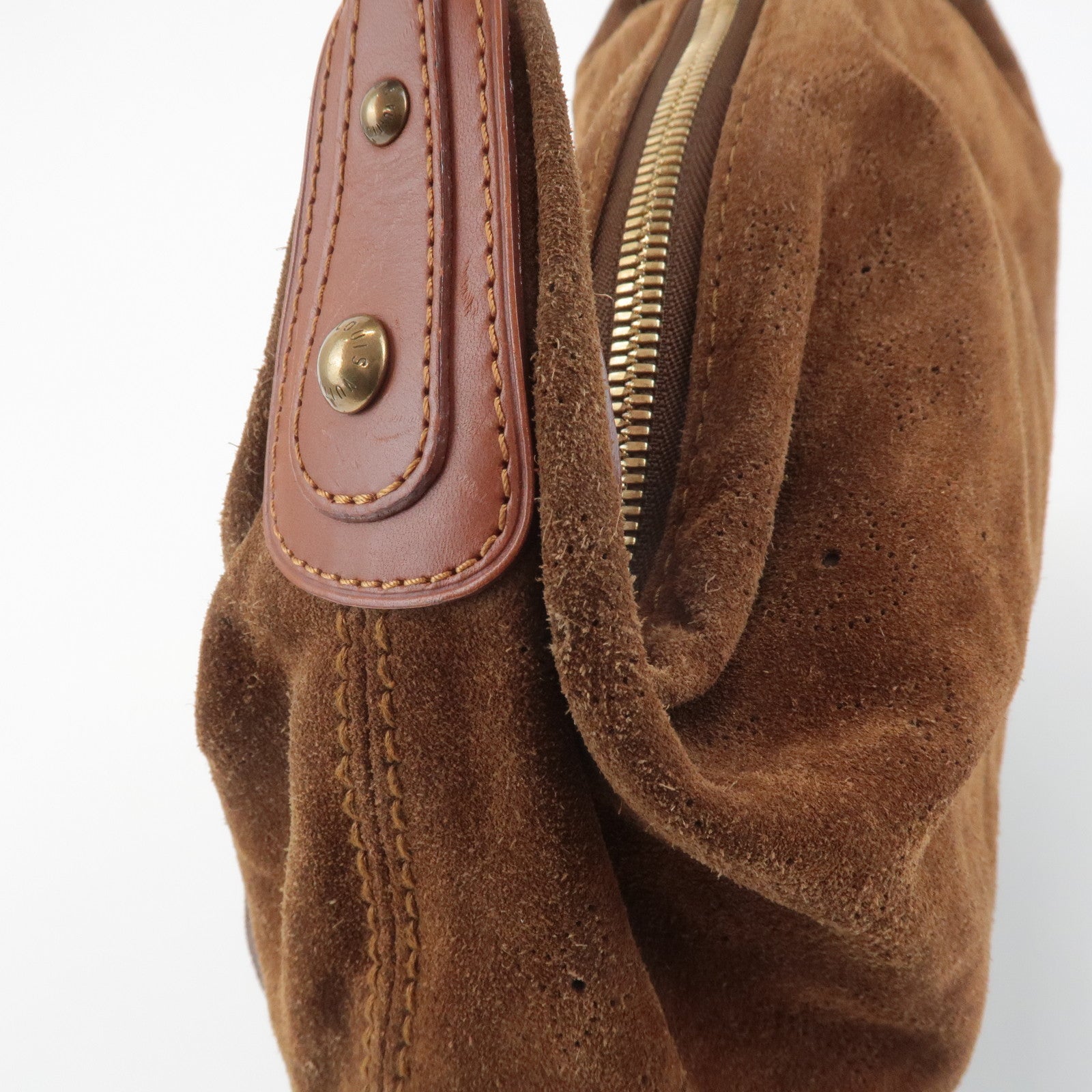 Louis Vuitton Monogram Suede Onata GM Shoulder Bag Cacao M95120 Used