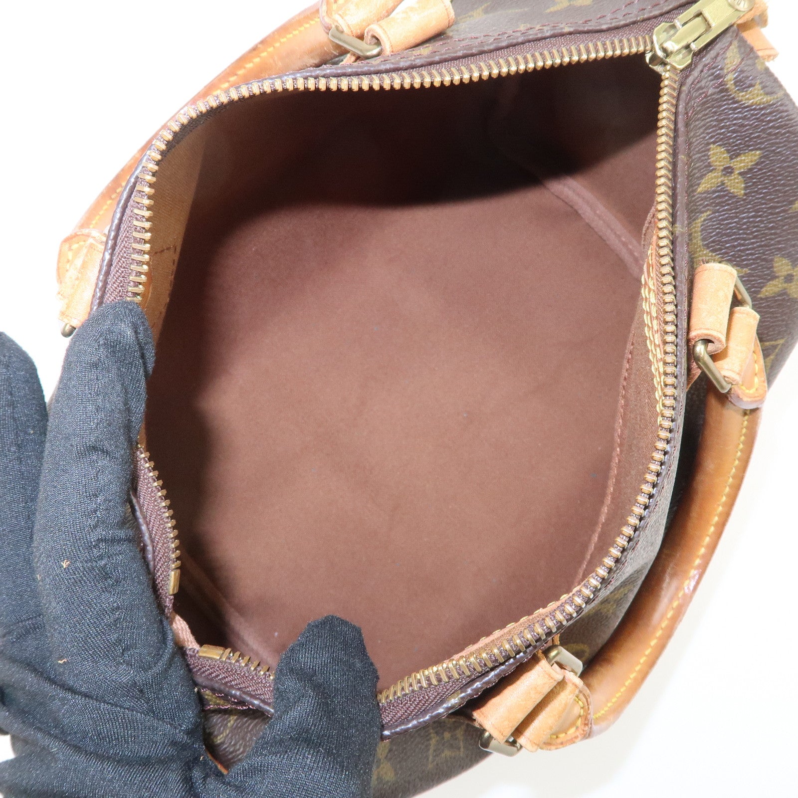 Louis Vuitton Monogram Speedy 25 Boston Bag Hand Bag Brown M41528