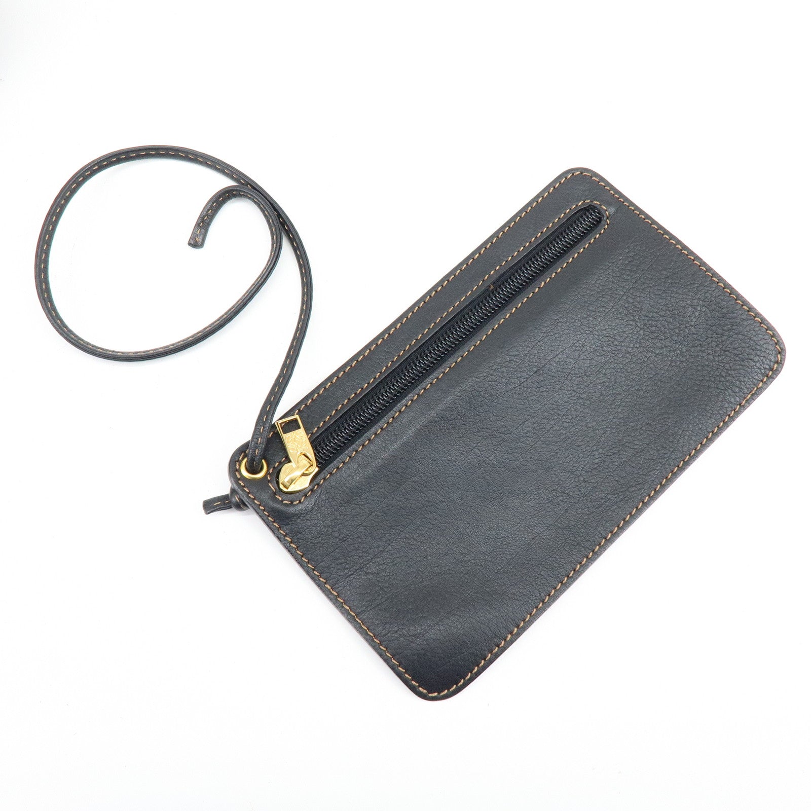 LOEWE Anton Leather Backpack Rucksuck Black