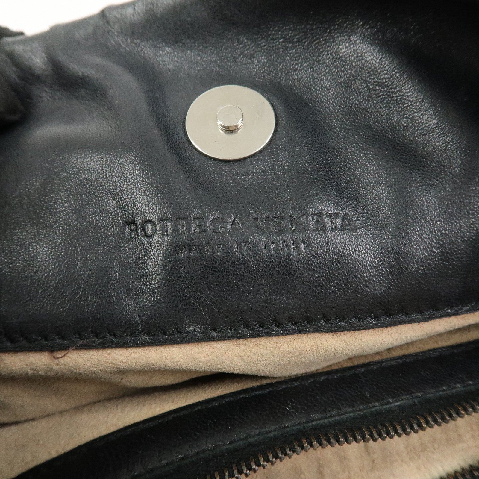 BOTTEGA VENETA Intrecciato Shoulder Bag Hand Bag Black 125580