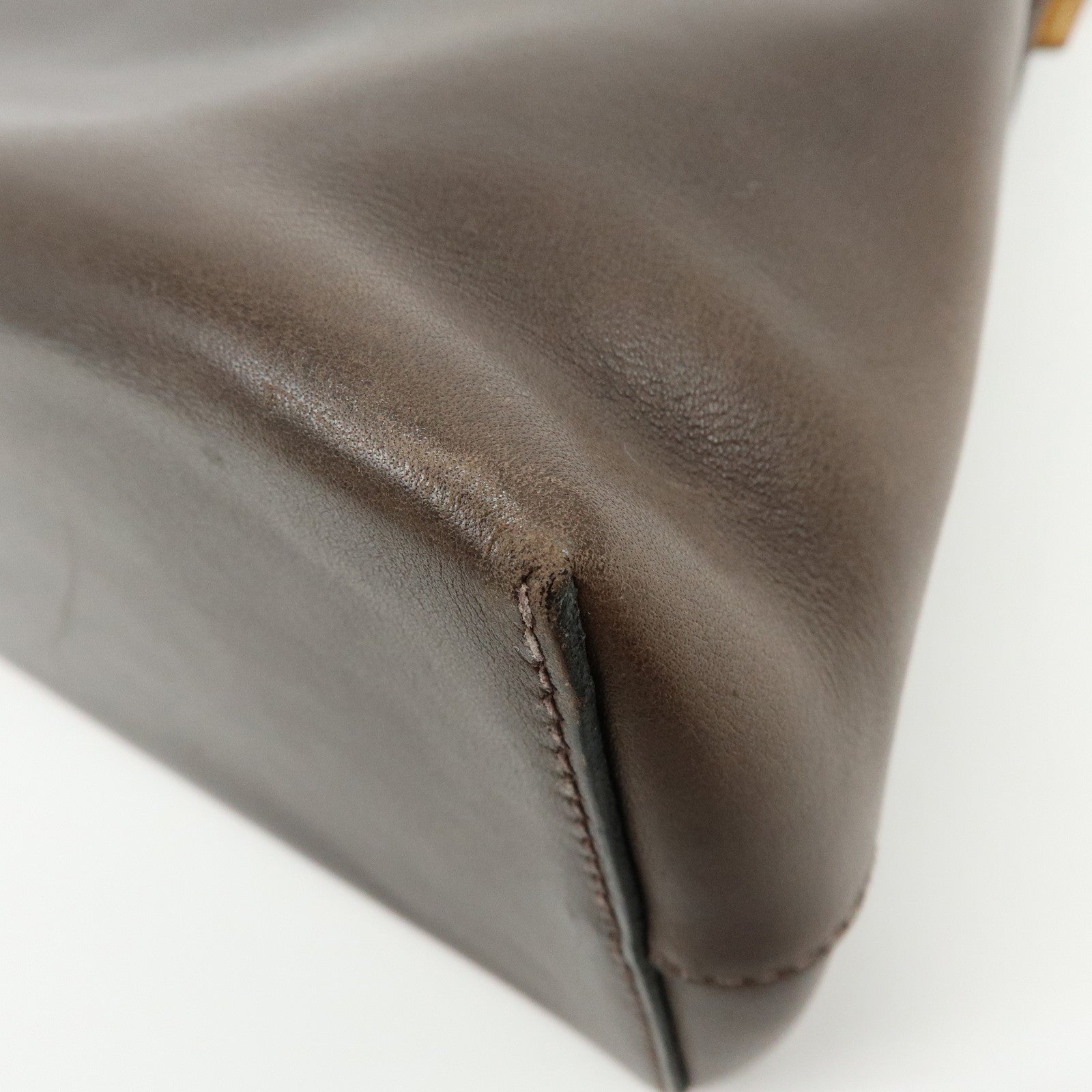 HERMES Yo Bag Crinoline Calf Leather ▢G Stamped Shoulder Bag Brown