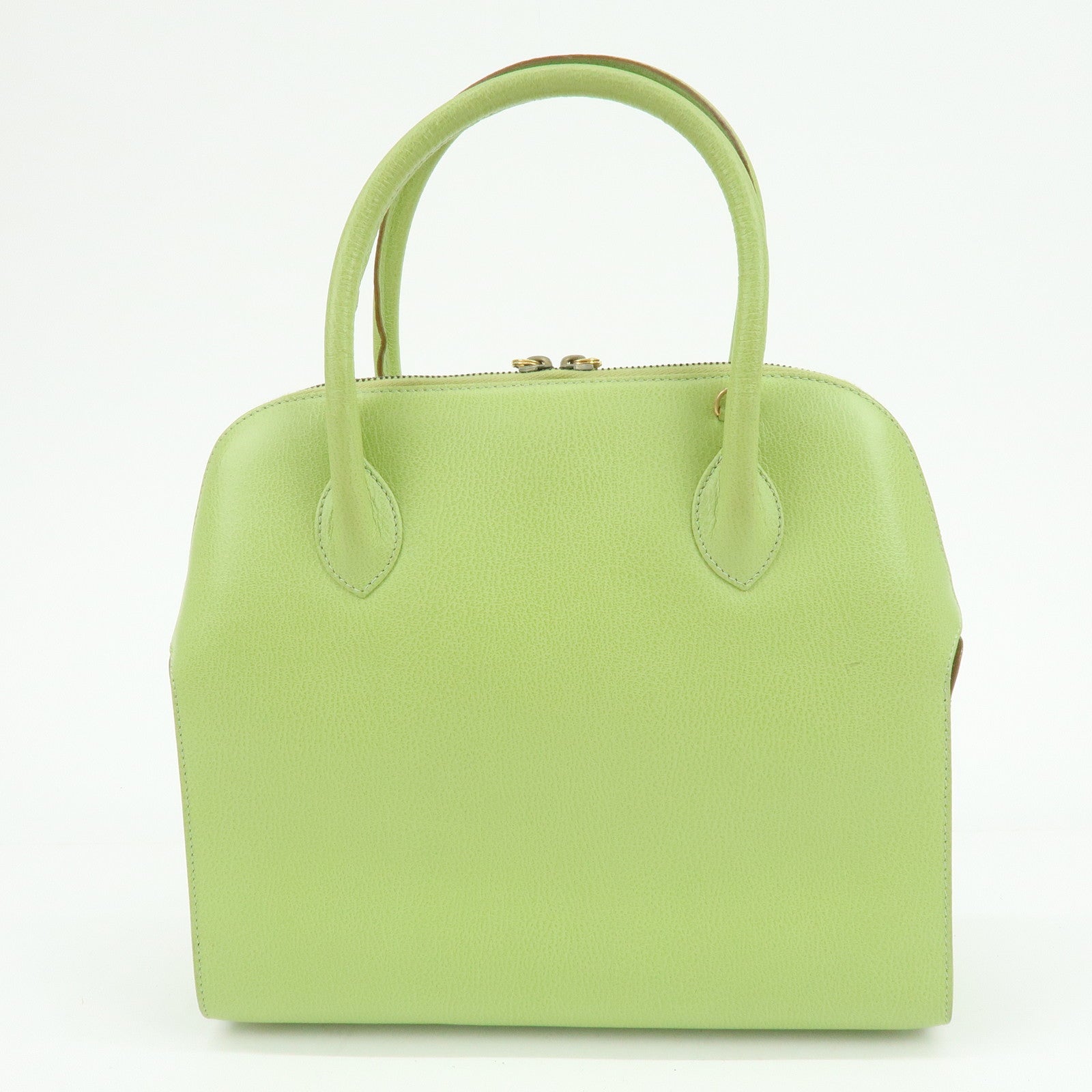 Ferragamo Gancini Leather 2Way Bag Hand Shoulder Bag Light Green