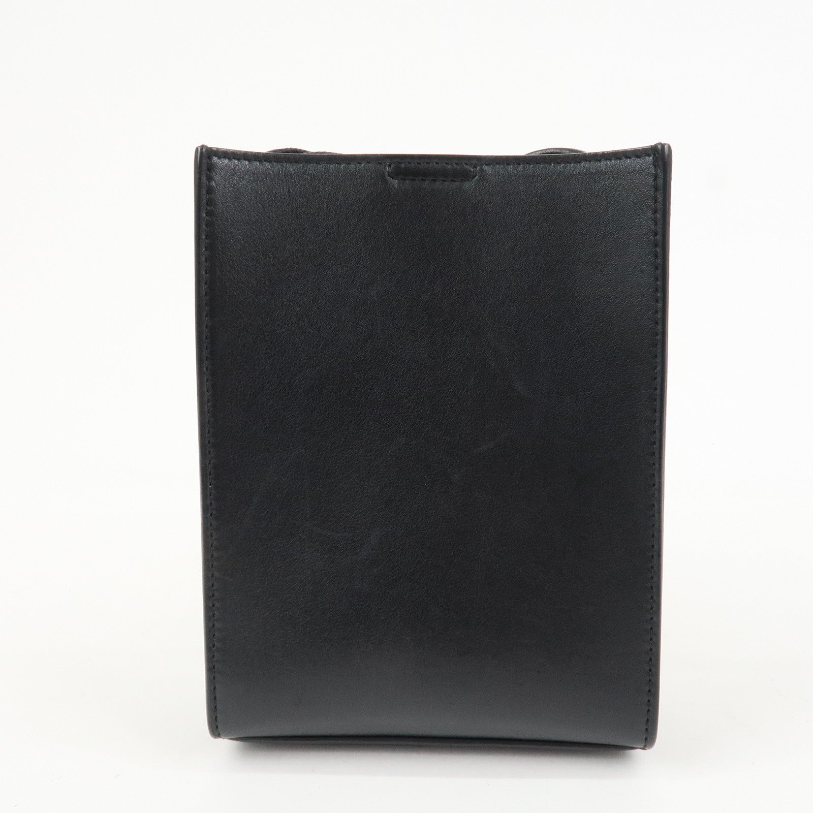 JIL SANDER Tangle Small Logo Leather Shoulder Bag Black