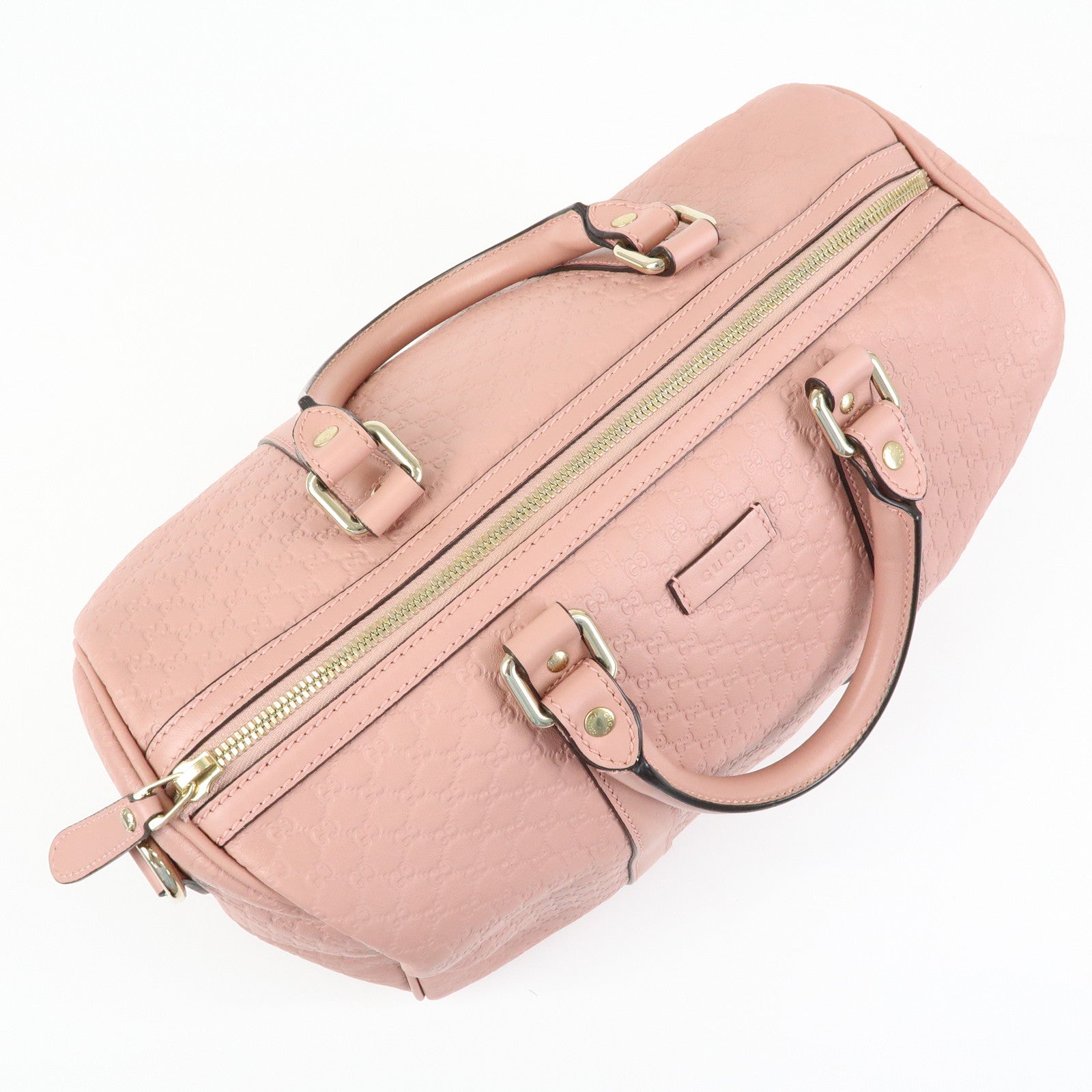 GUCCI Micro Guccissima 2Way Boston Hand Shoulder Bag Pink 449646