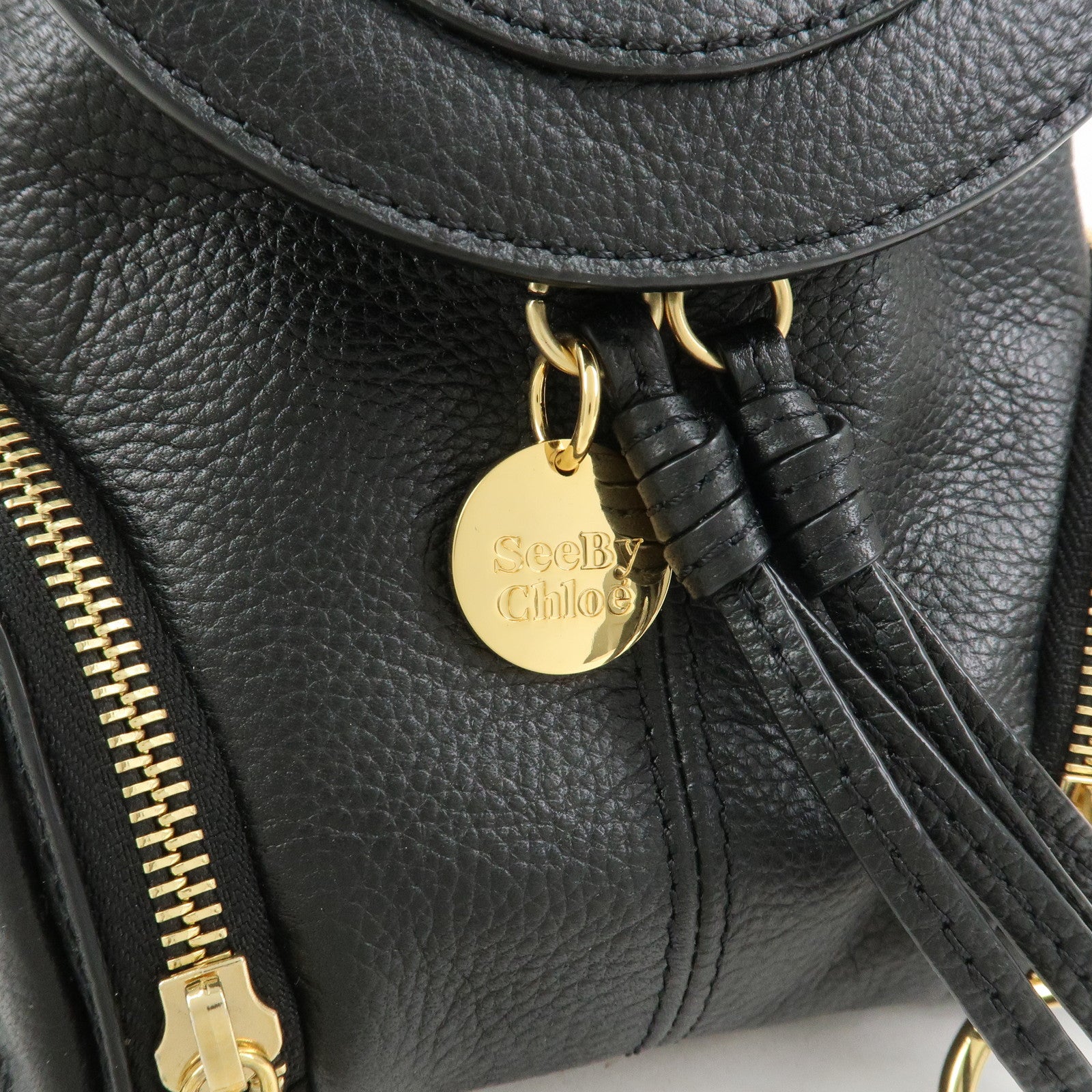 Chloe See by Chloe Olga Logo Leather 2Way Bag Backpack Hand Bag