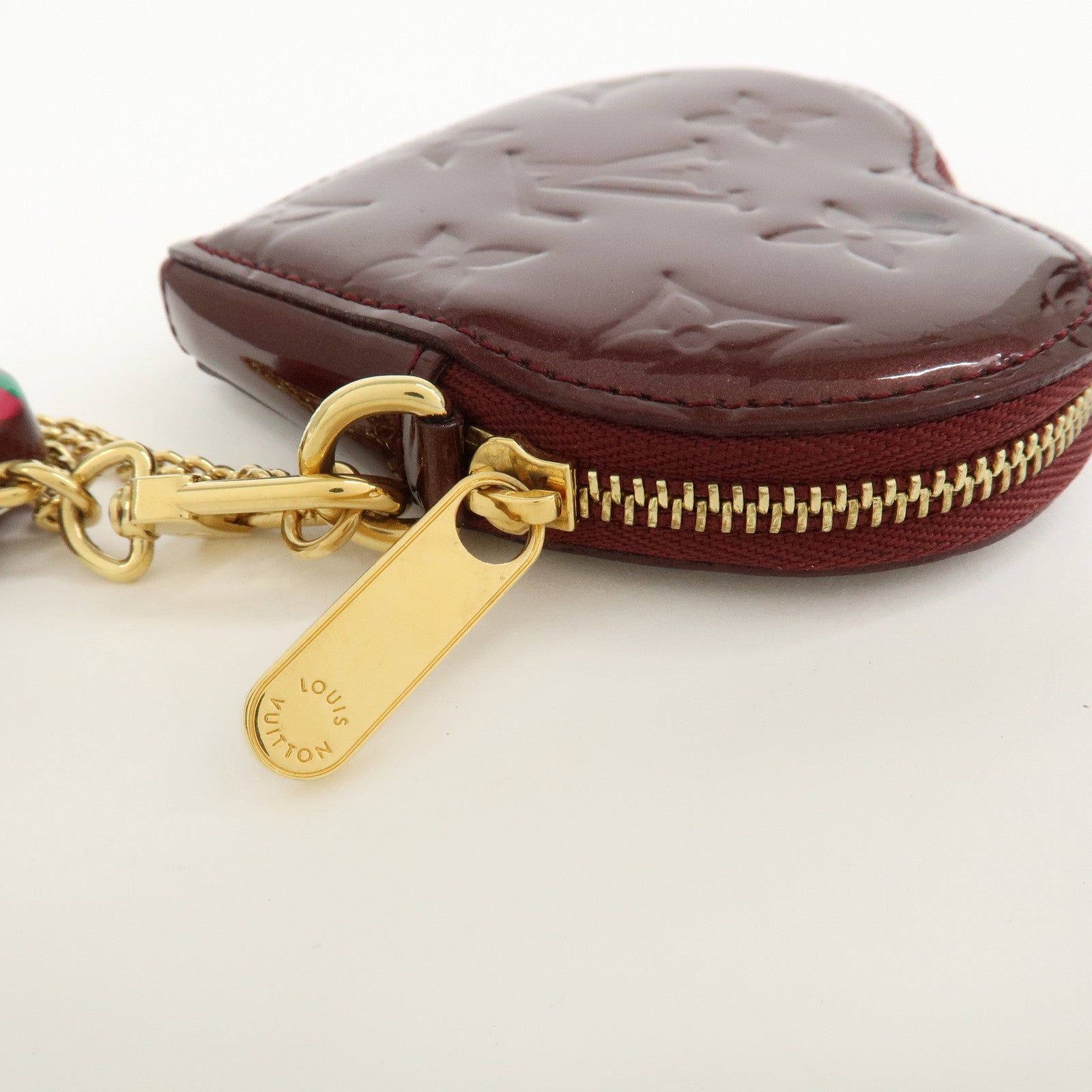 Louis Vuitton Monogram Vernis Porte Monnaie Coeur Coin Case M91480