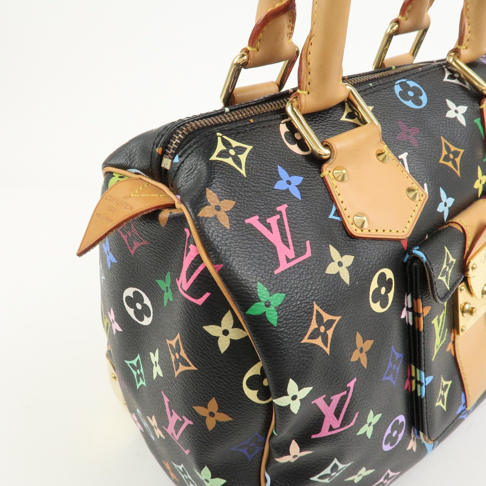Louis Vuitton Monogram Multicolor Speedy 30 Hand Bag Noir M92642