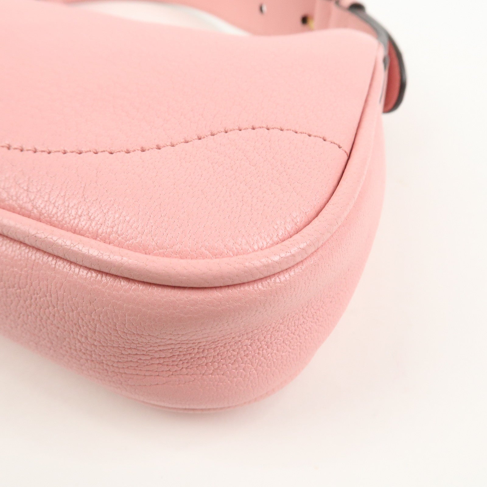 GUCCI GG Marmont Aphrodite Leather Small Hand Bag Pink 739076