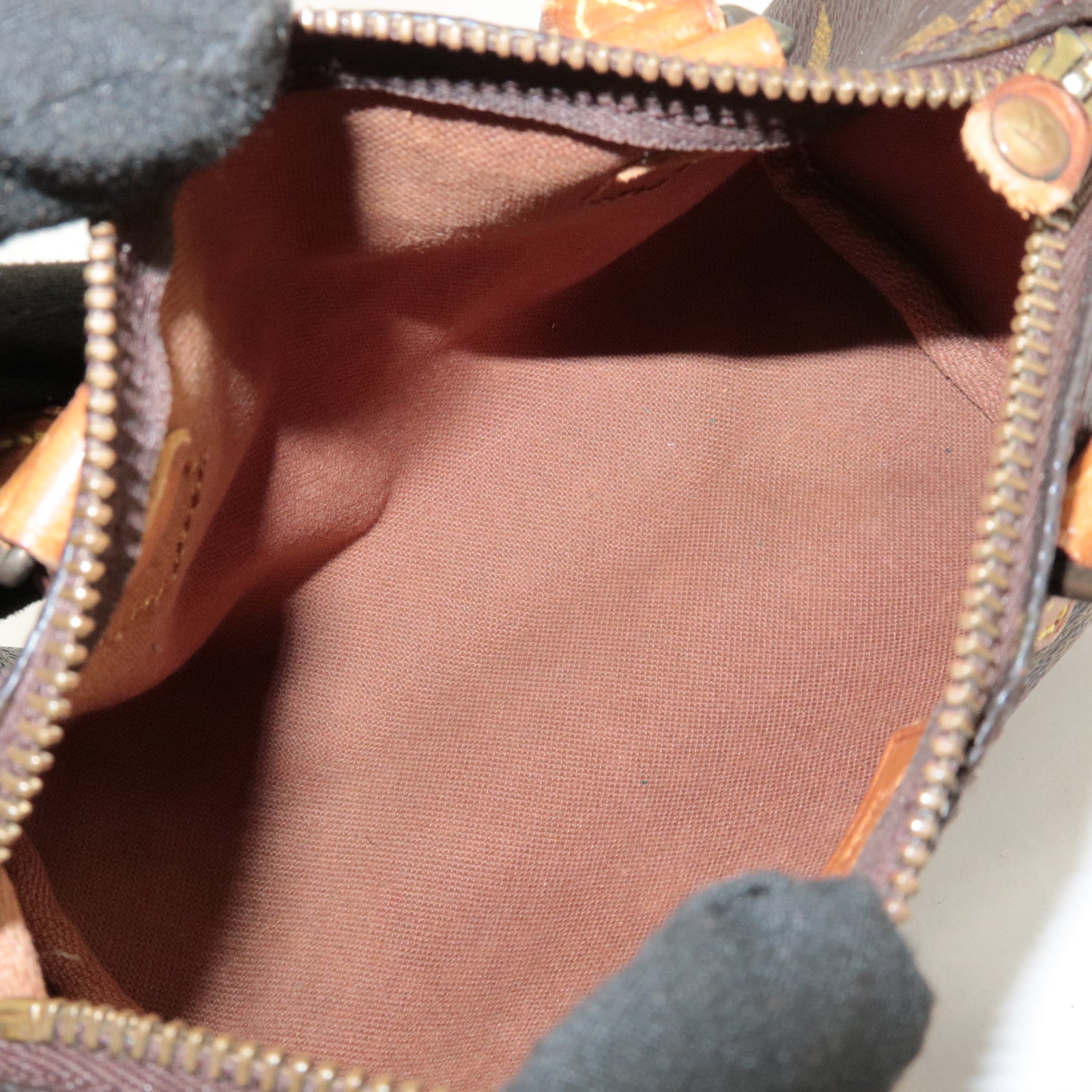Louis Vuitton Monogram Mini Speedy Hand Bag Brown M41534 Used