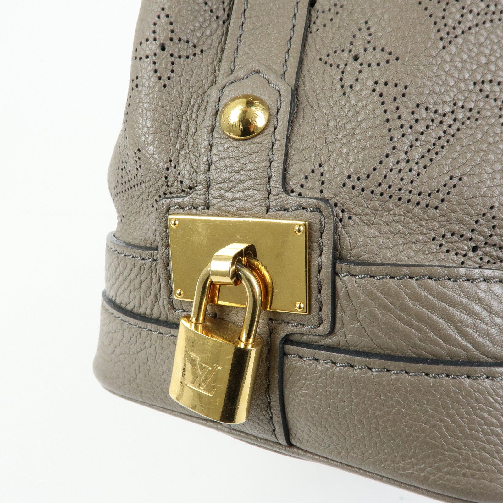 Louis Vuitton Monogram Mahina Stella PM 2Way Hand Bag Taupe M93063