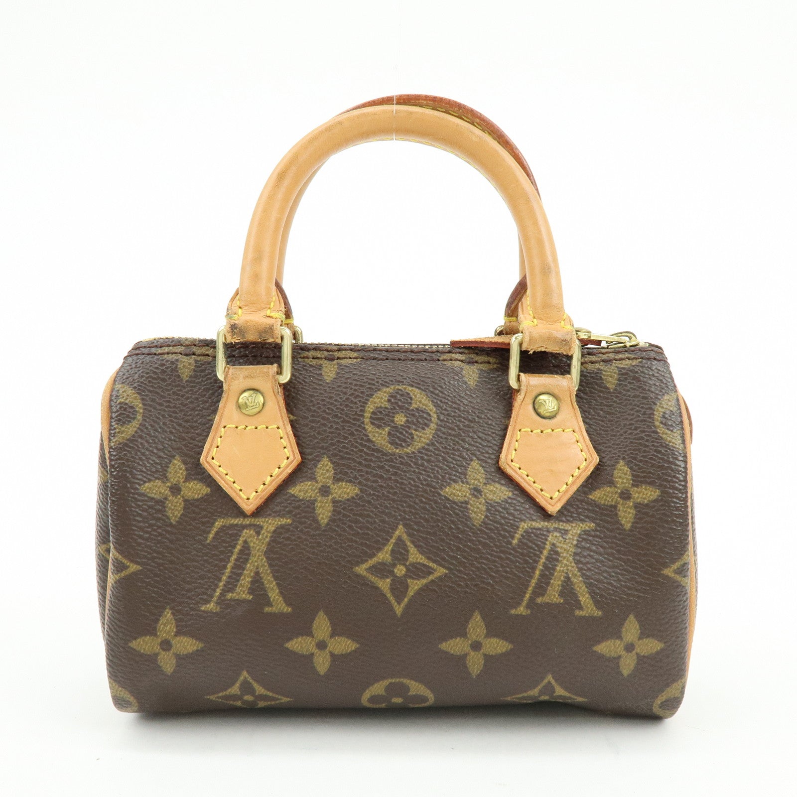Louis Vuitton Monogram Mini Speedy Hand Bag Brown M41534