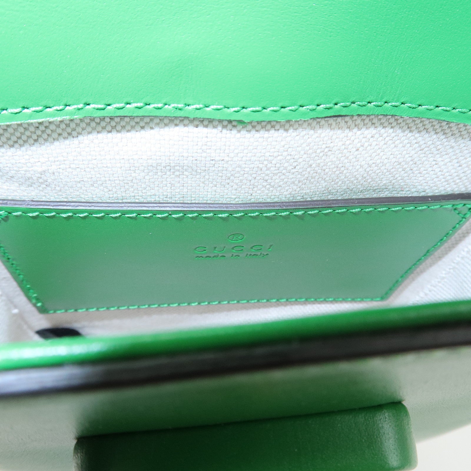 GUCCI Bamboo Leather 2Way Bag Backpack Shoulder Bag Green 702106