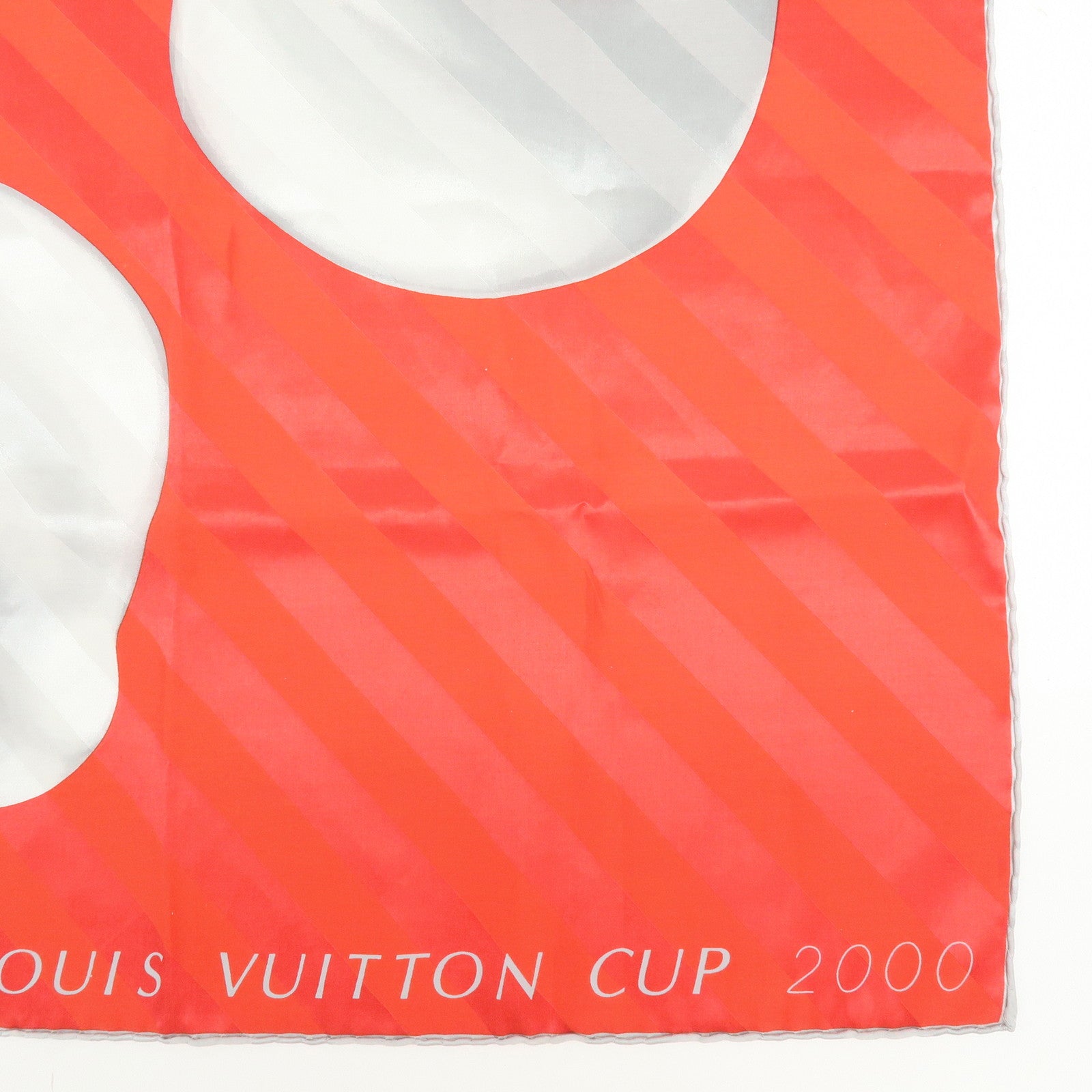Louis Vuitton LV Cup 100% Silk Scarf Red Gray