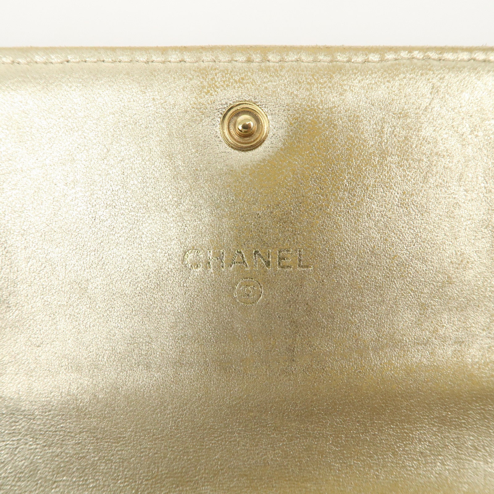 CHANEL COCO Mark Denim Bi-fold Compact Wallet Blue A31991