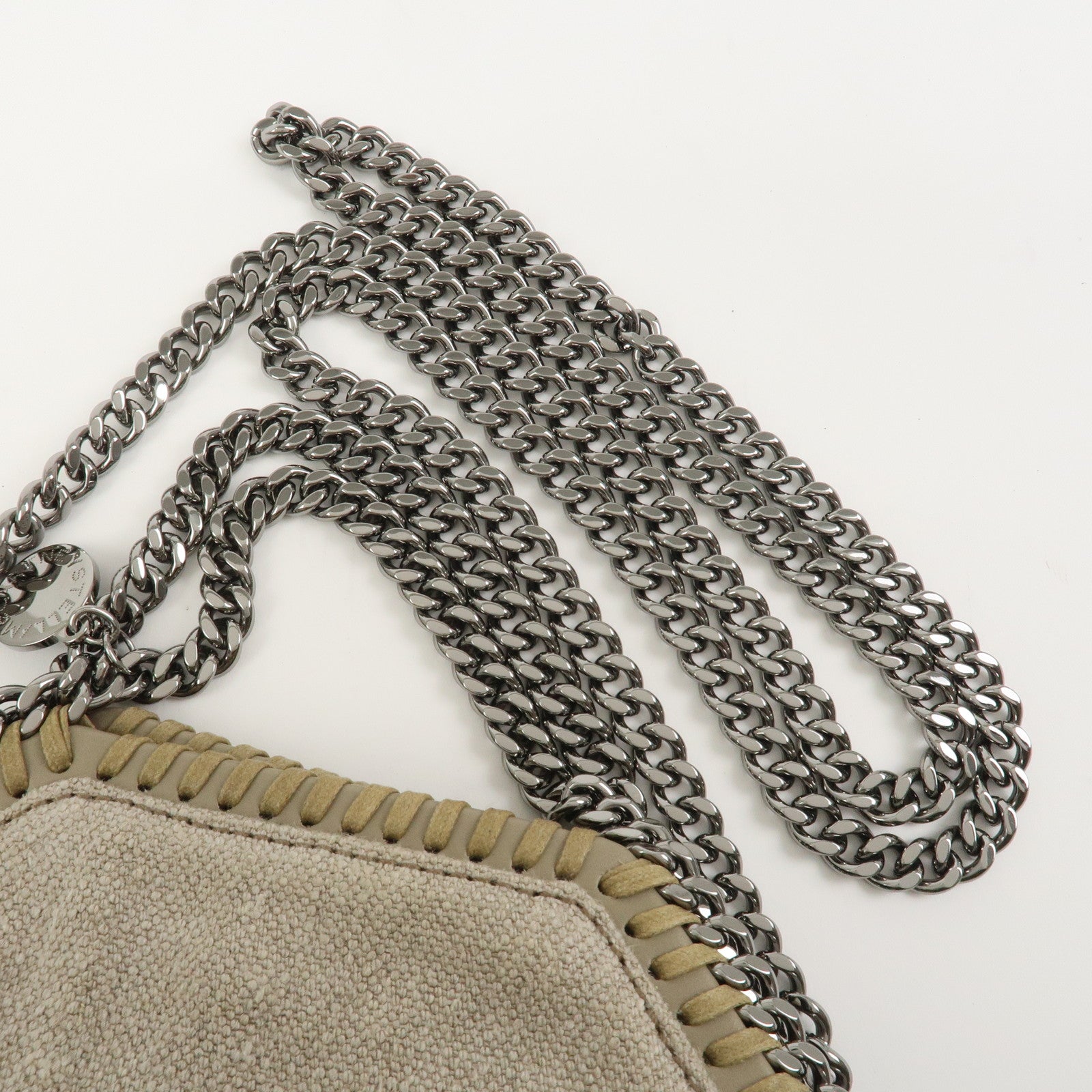 STELLA MCCARTNEY Falabella Canvas 2Way Hand Bag Shoulder Bag Beige