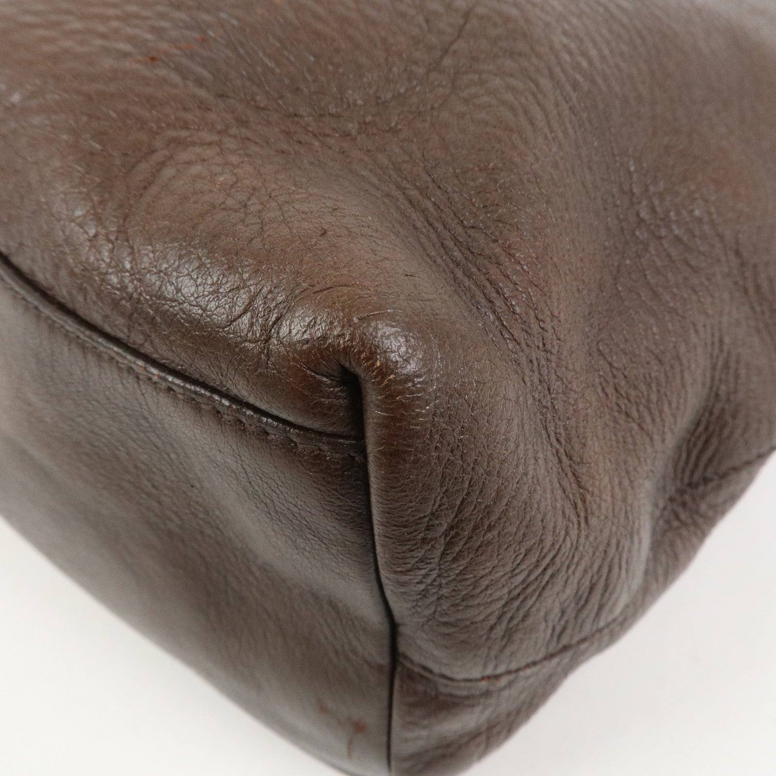 PRADA Leather 2Way Bag Hand Bag Shoulder Bag Crosbody Bag Brown