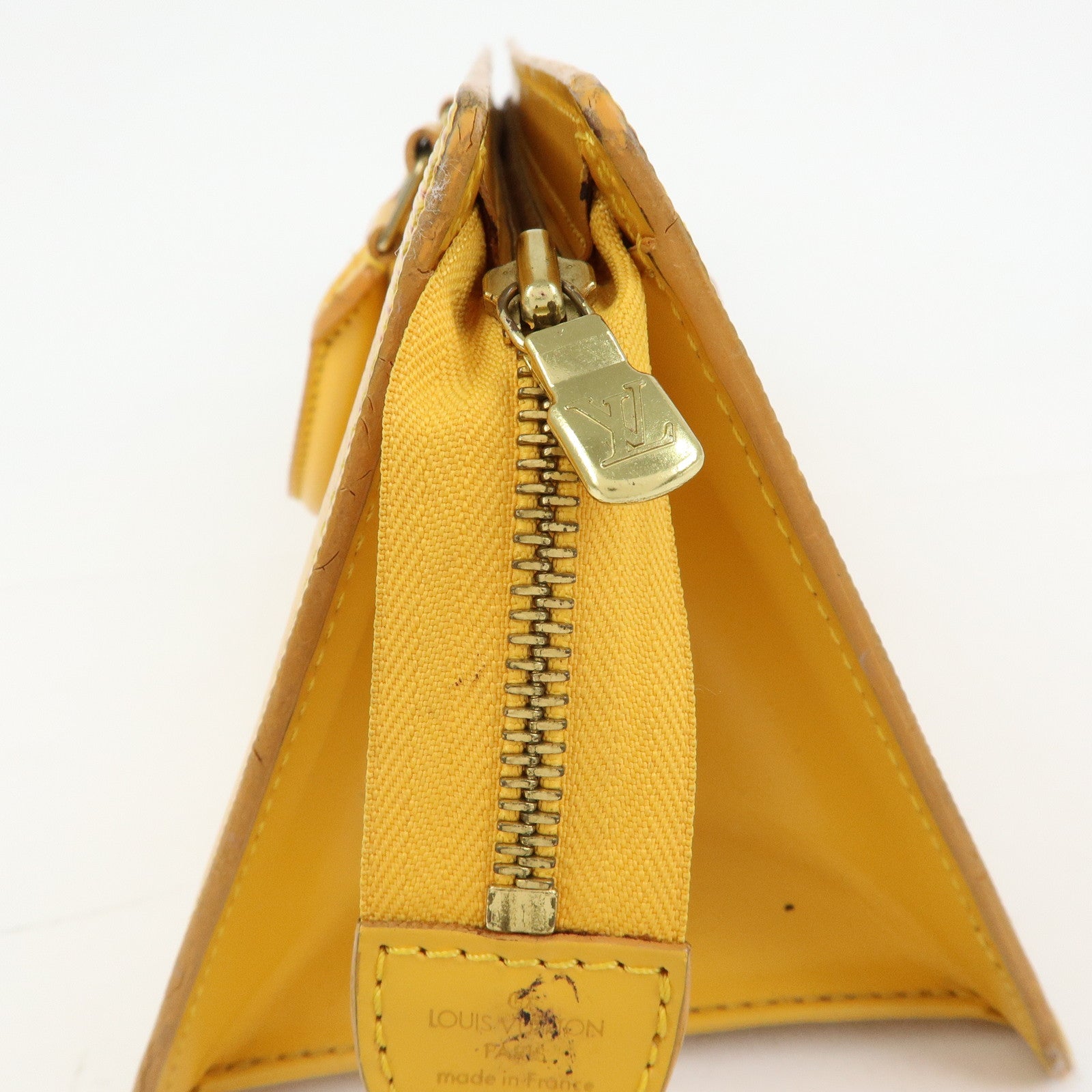 Louis Vuitton Epi Sac Triangle Hand Bag Tassili Yellow M52099