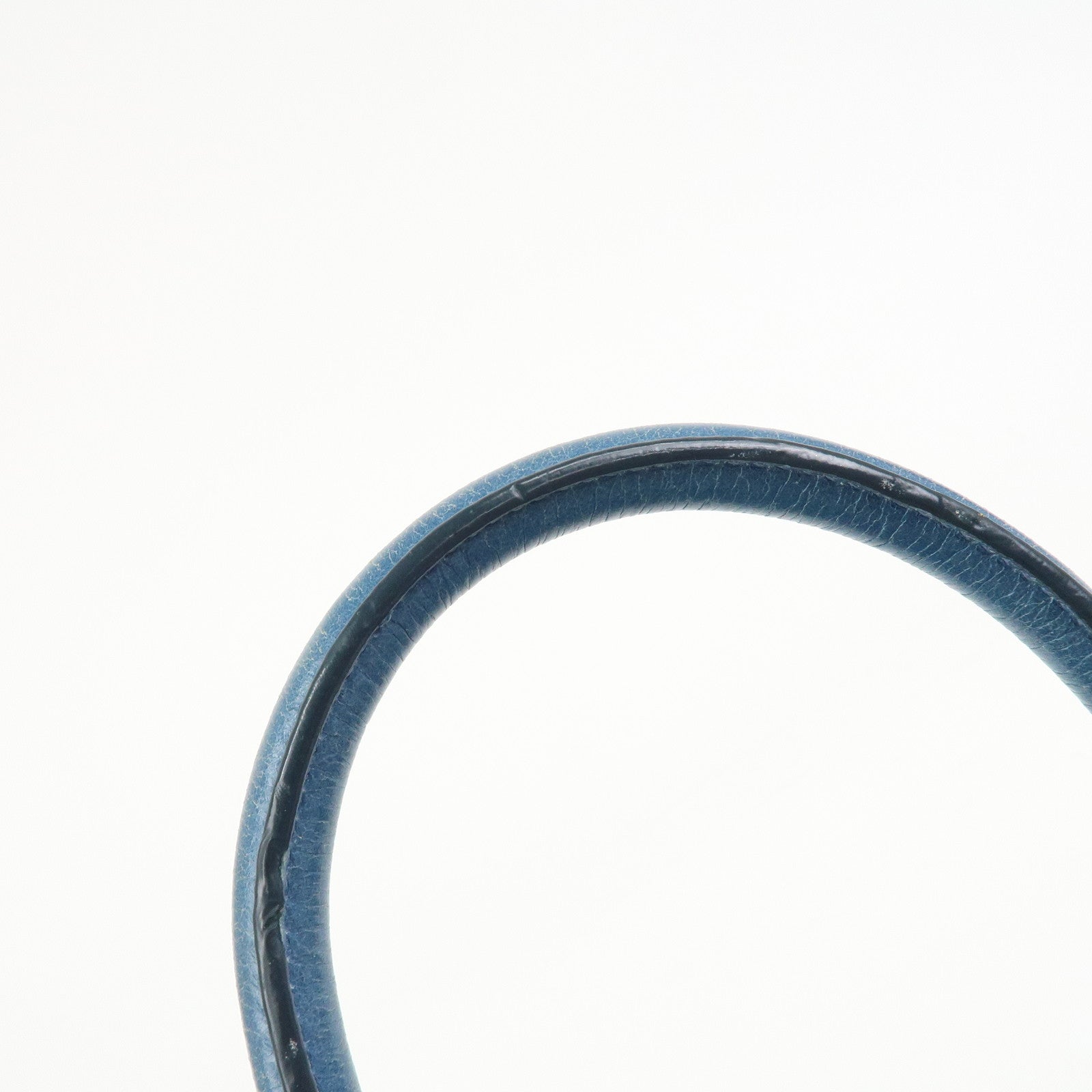 MIU MIU Logo Leather 2Way Bag Hand Bag Shoulder Bag Blue