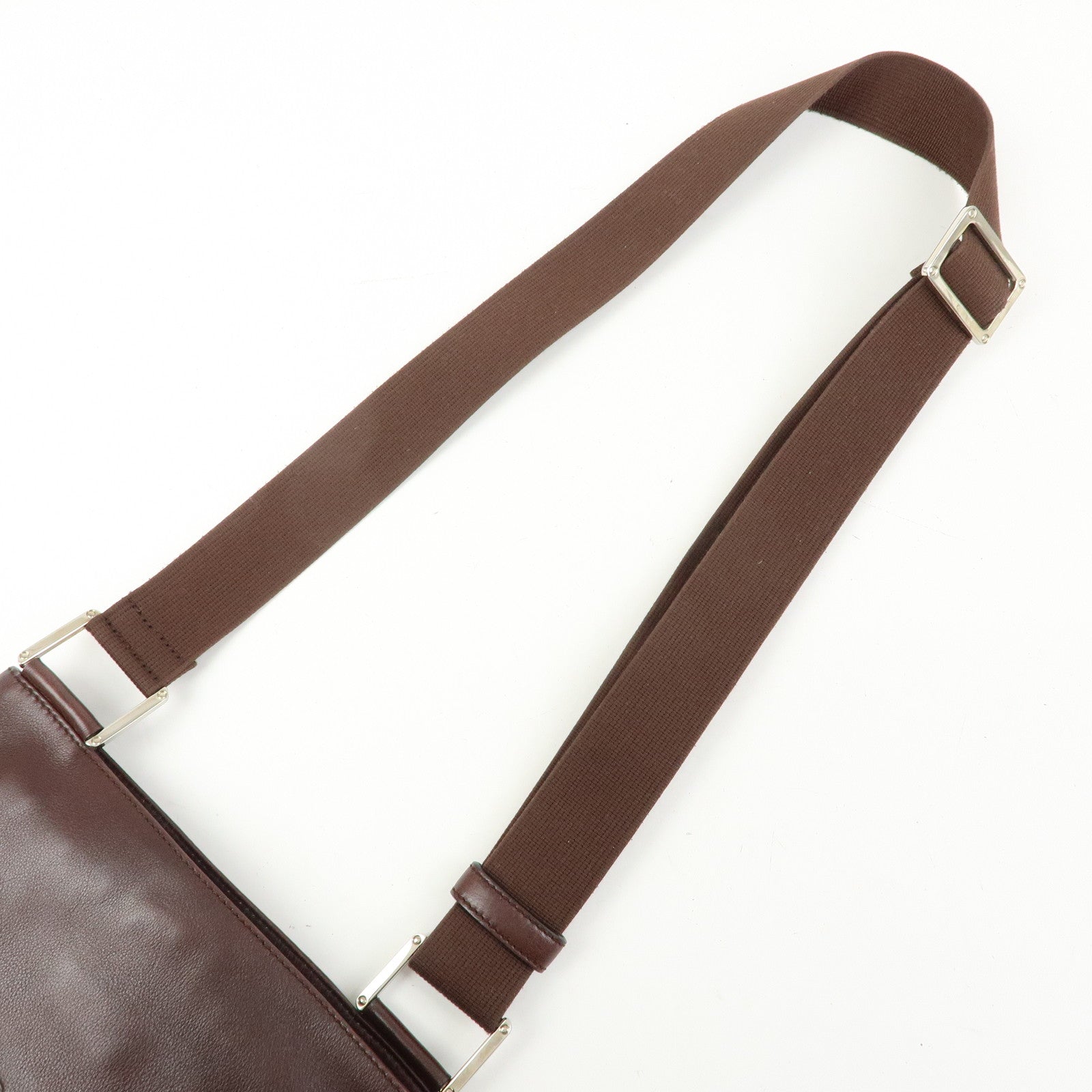 LOEWE Anagram Leather Shoulder Bag Crossbody Bag Brown