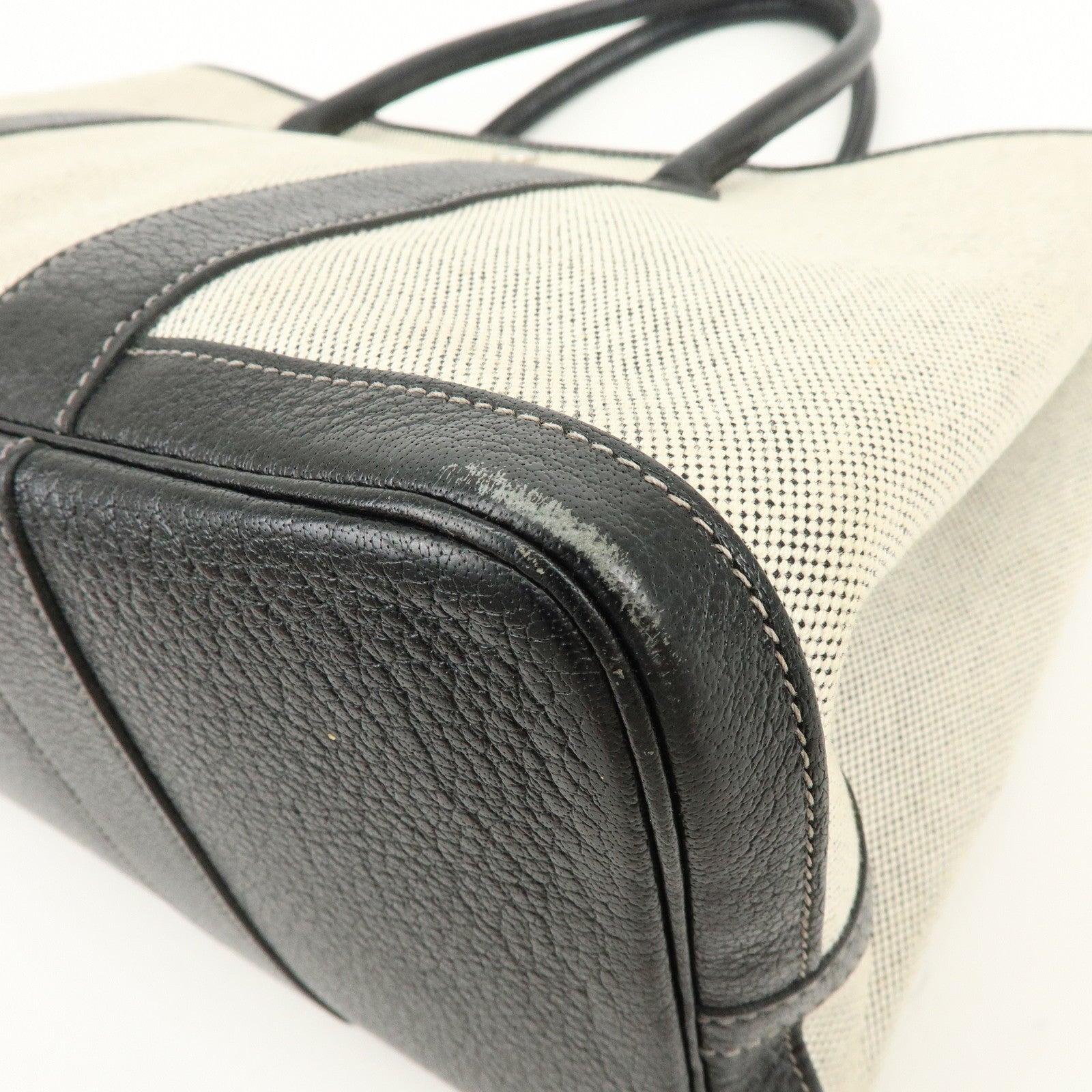 HERMES Toile H Garden Party PM Tote Bag Christmas Limited Black