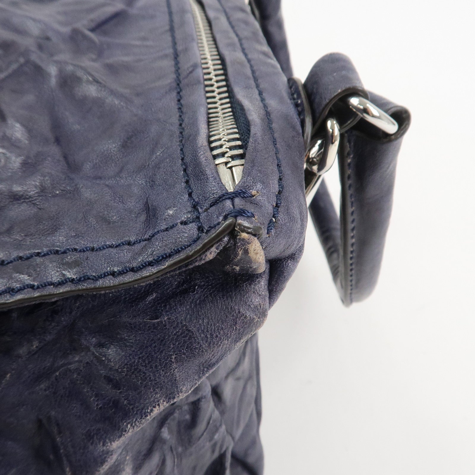 GIVENCHY Pandora Leather 2Way Bag Hand Bag Shoulder Bag Navy