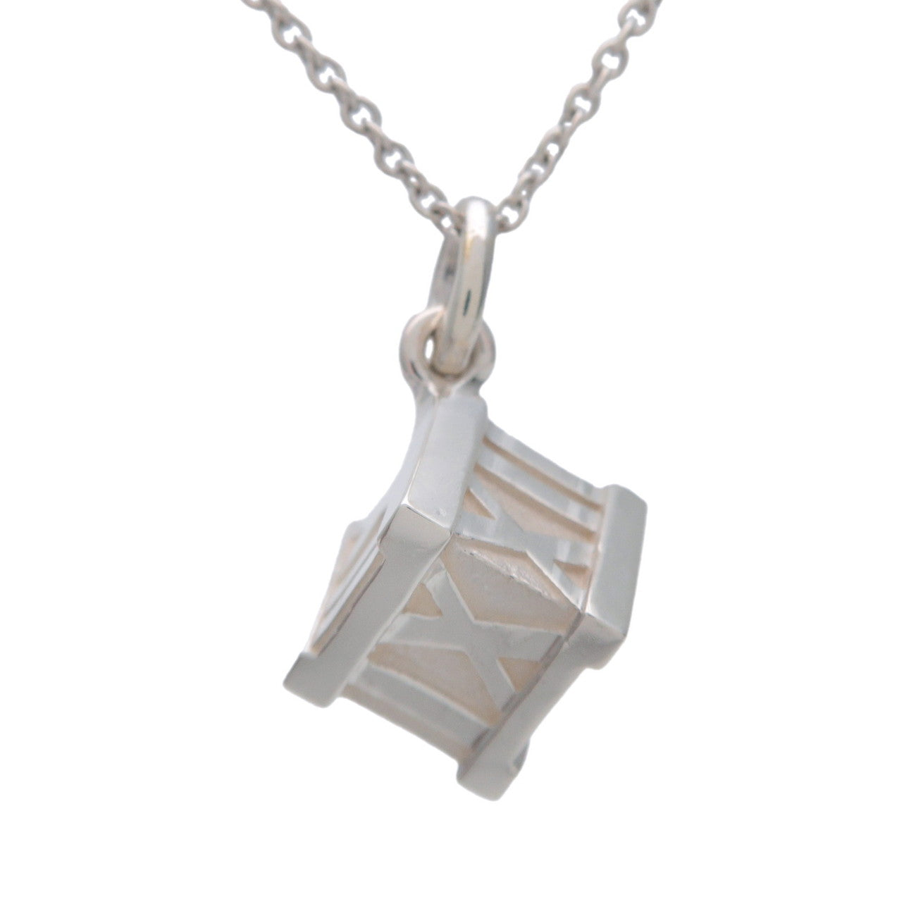 Tiffany & Co Atlas Cube Necklace SV925 Silver