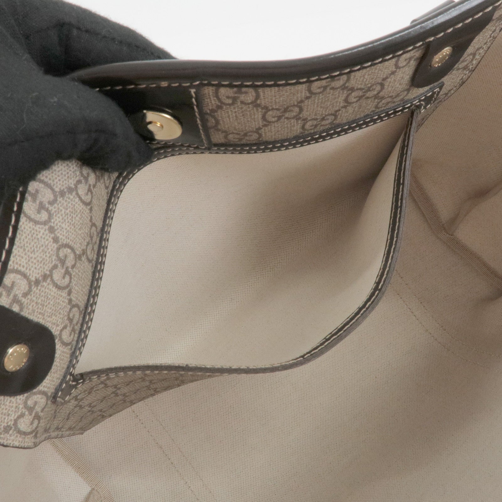 GUCCI GG Supreme Patent Leather Tote Bag Shoulder Bag 197953