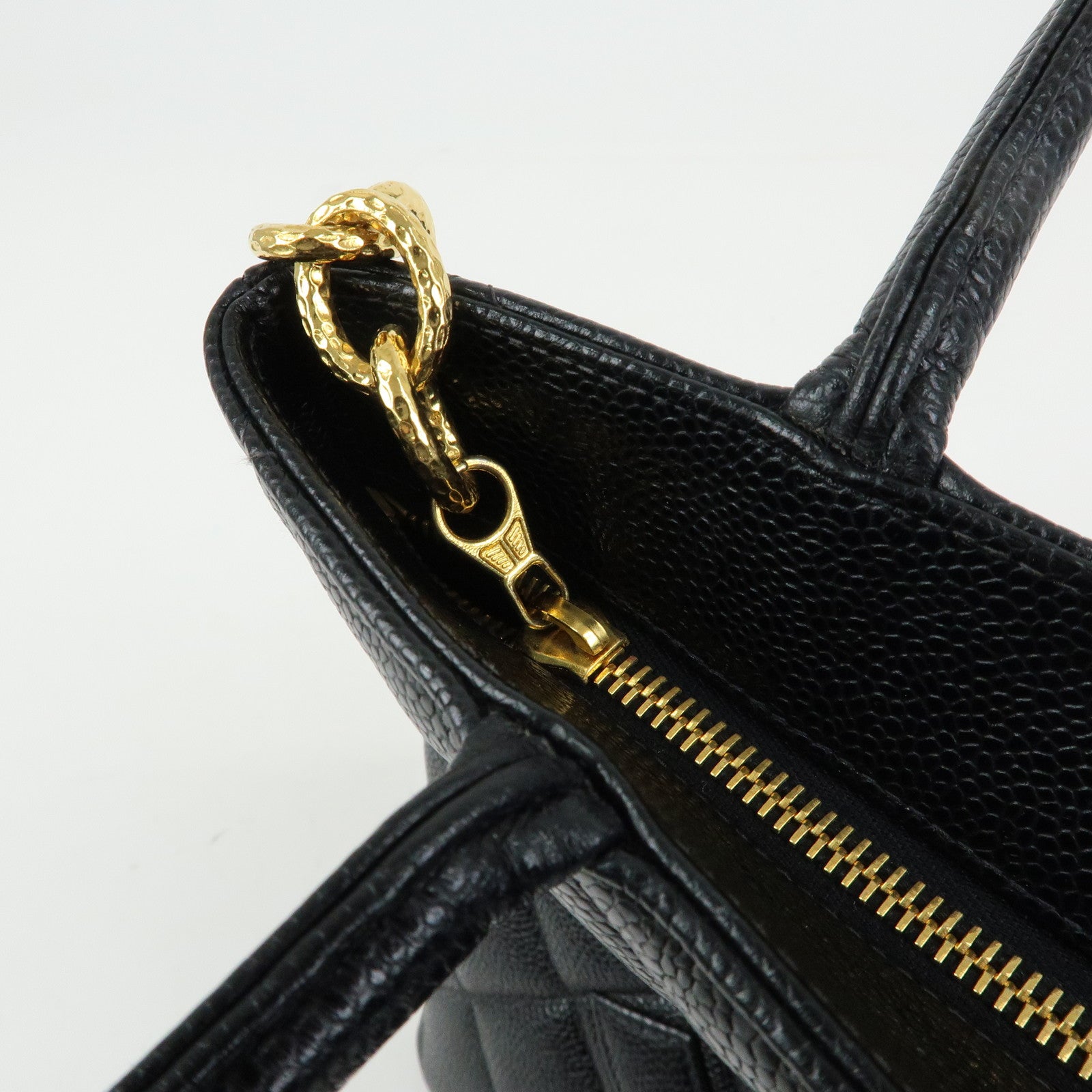 CHANEL Matelasse COCO Mark Medallion Tote Bag Hand Bag Black A01804