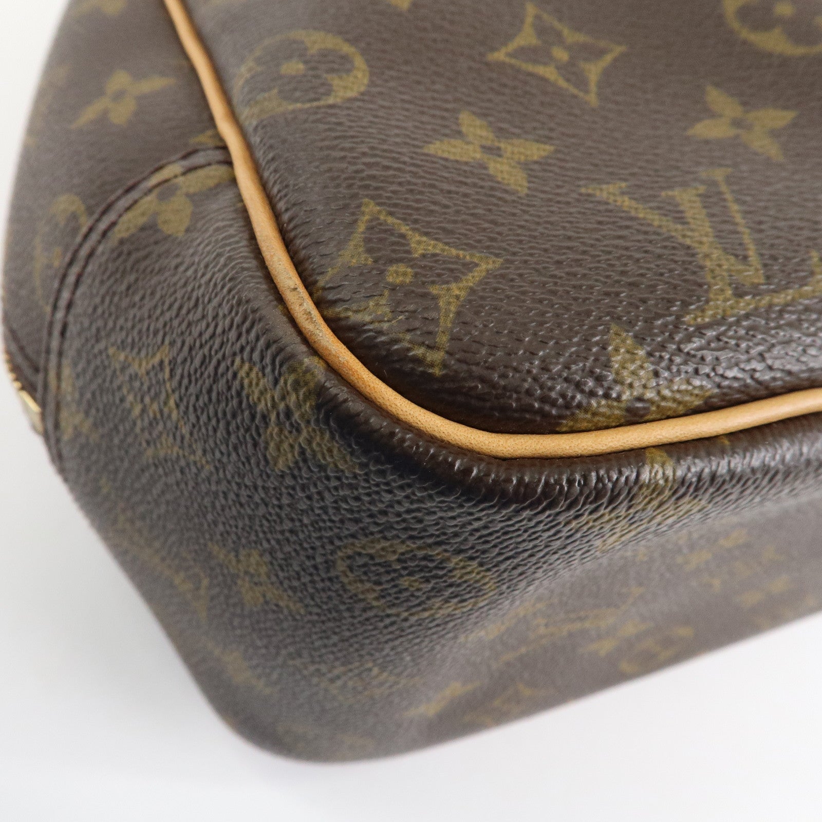 Louis Vuitton Leather Canvas Monogram Deauville Hand Bag M47270 Used