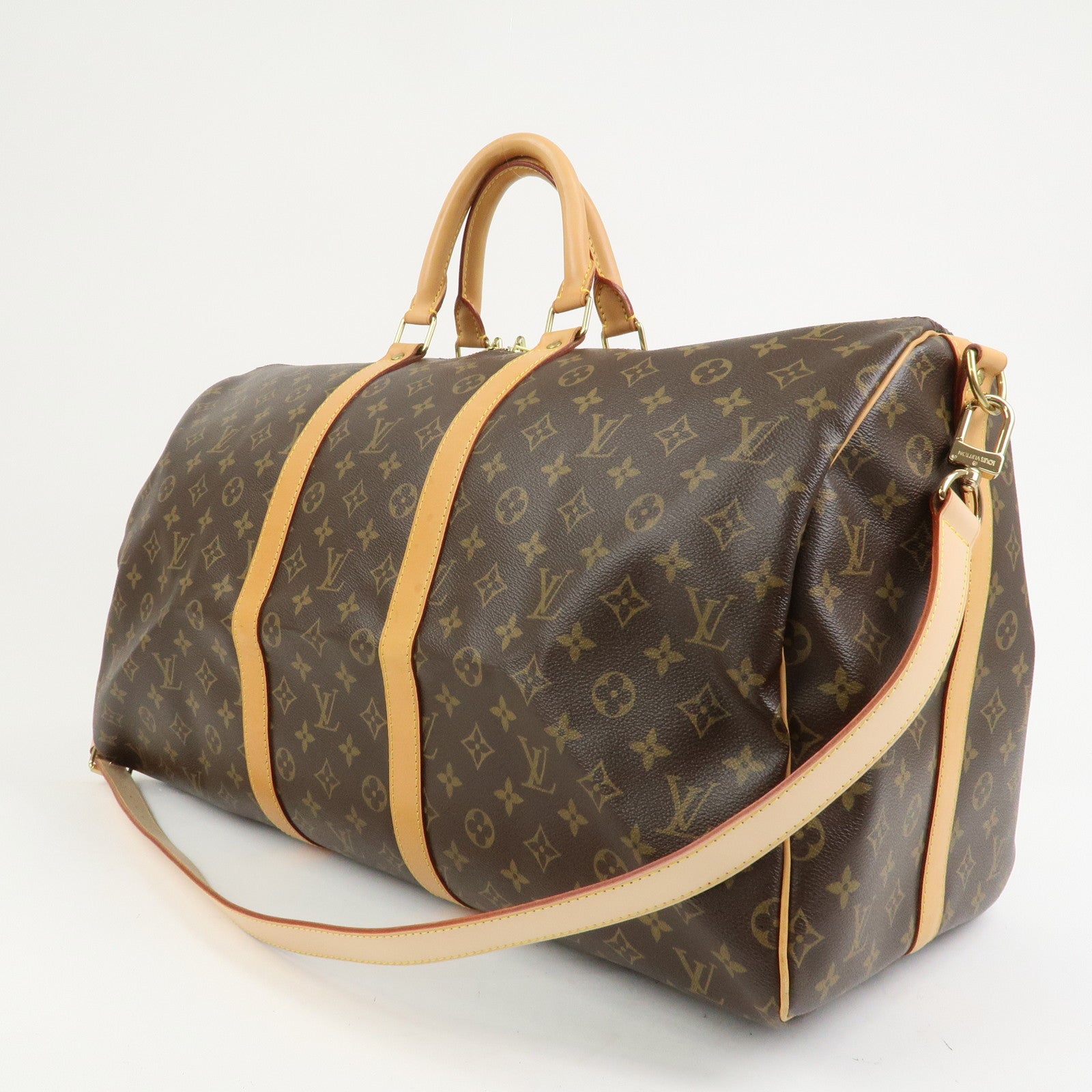 Louis Vuitton Monogram Keep All Bandouliere 55 Boston Bag M41414