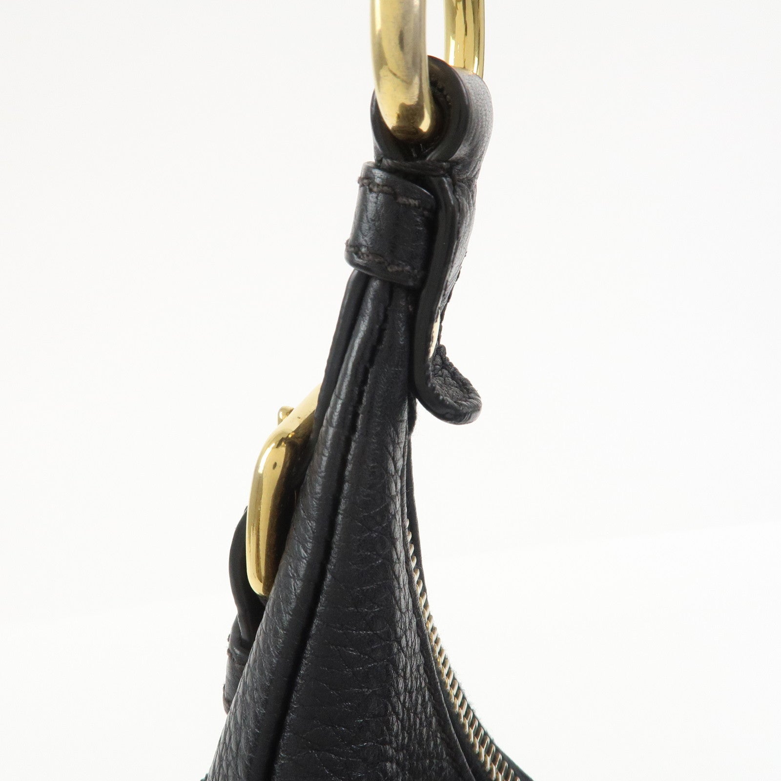 PRADA Leather Shoulder Bag Hand Bag Black BR4311