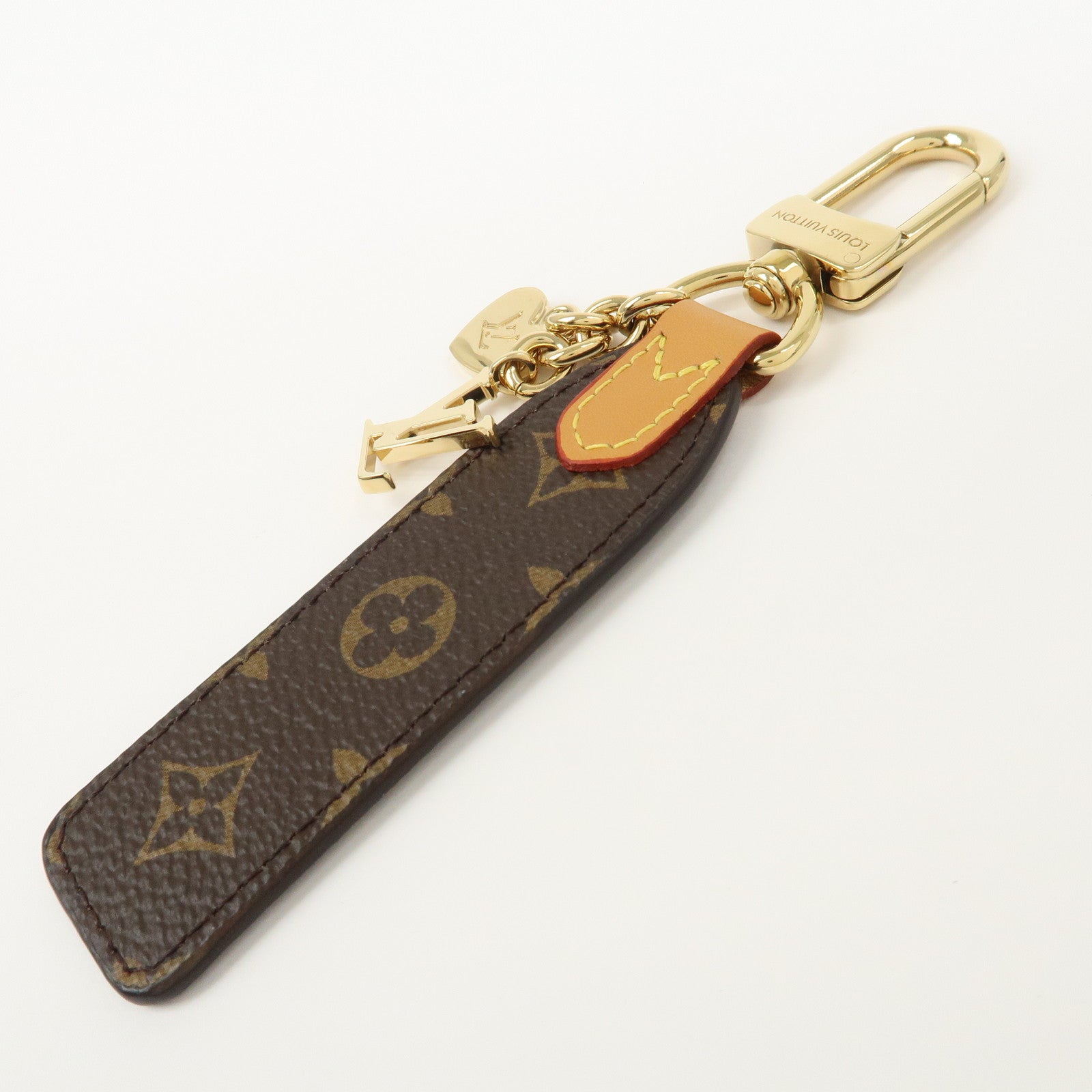 Louis Vuitton Monogram LV Cherished Key Chain Bag Charm M01184