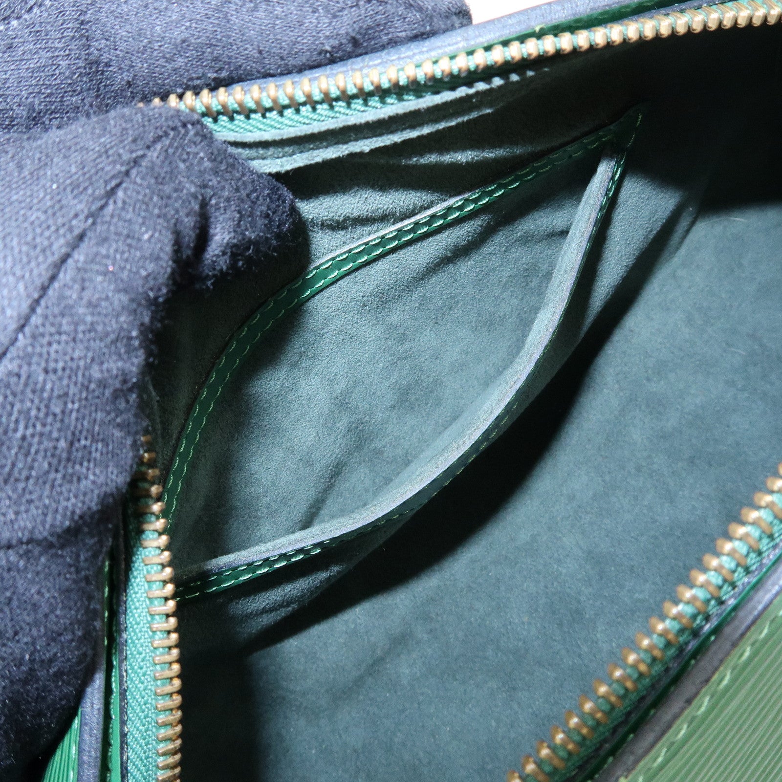 Louis Vuitton Epi Soufflot Hand Bag Borneo Green M52224