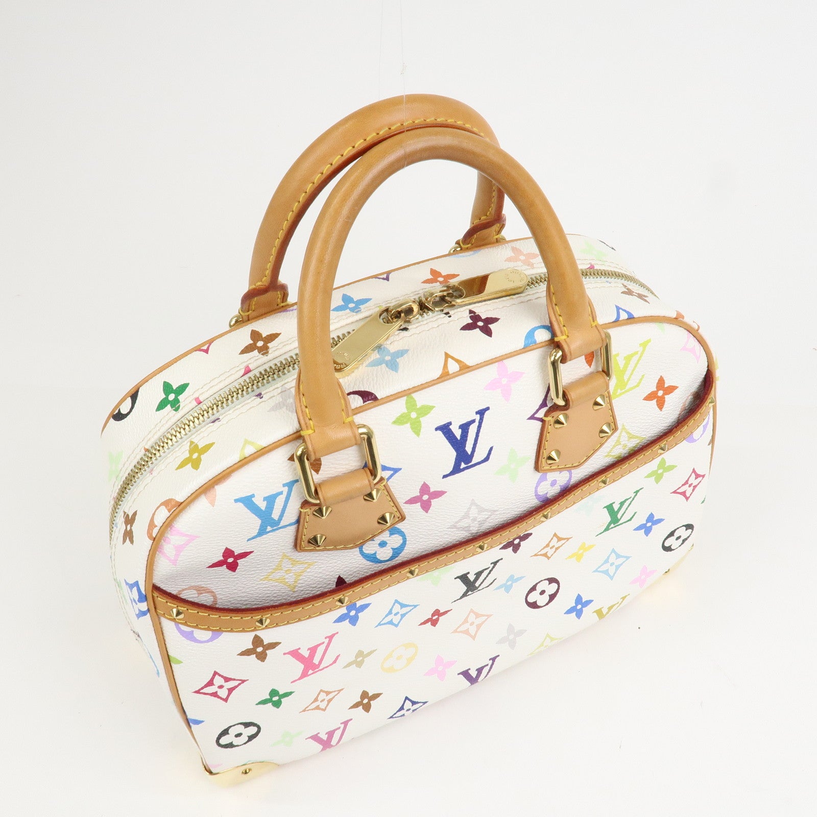 Louis Vuitton Monogram Multicolor Trouville Hand Bag Blanc M92663