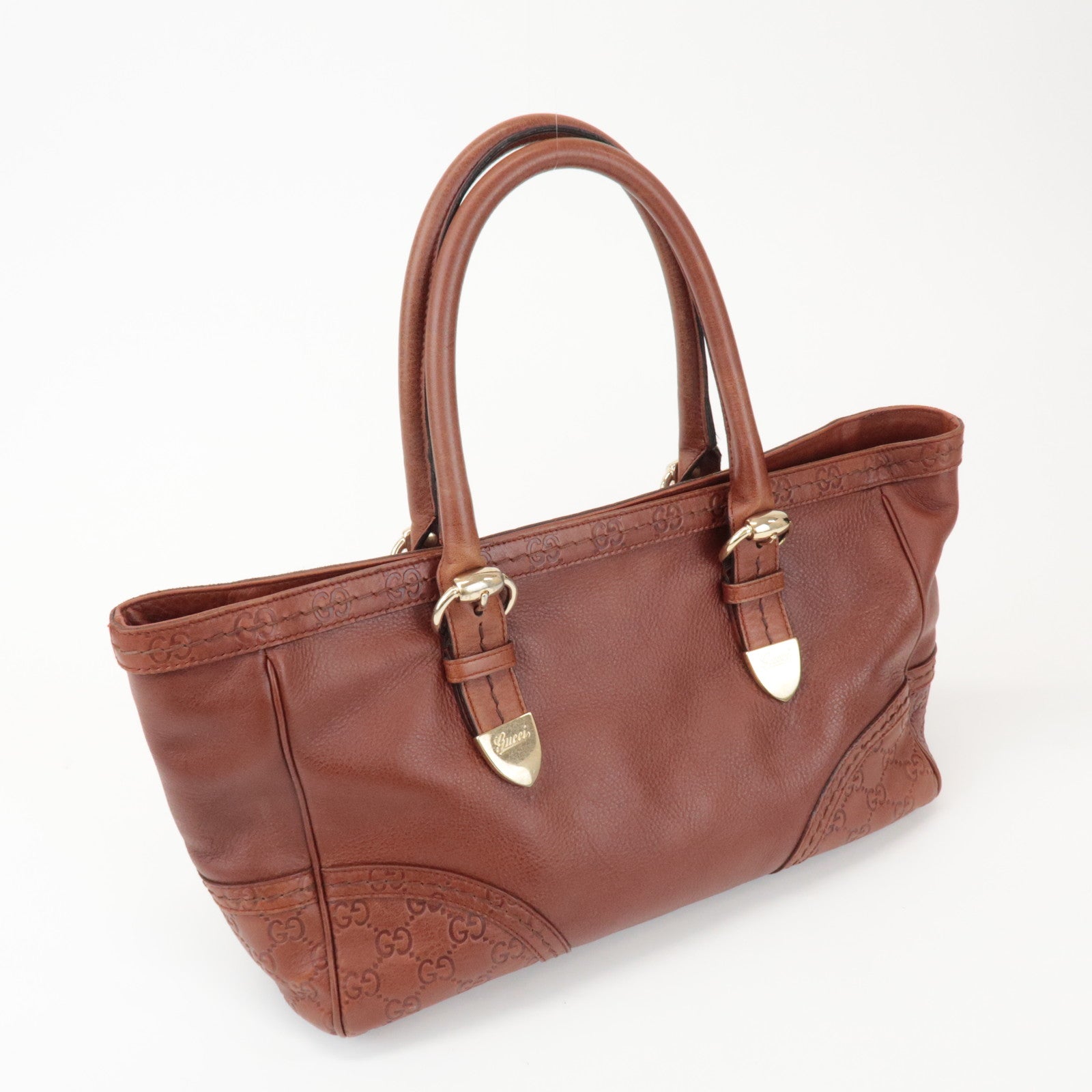 GUCCI Guccissima Leather Tote Bag Hand Bag Brown 181511