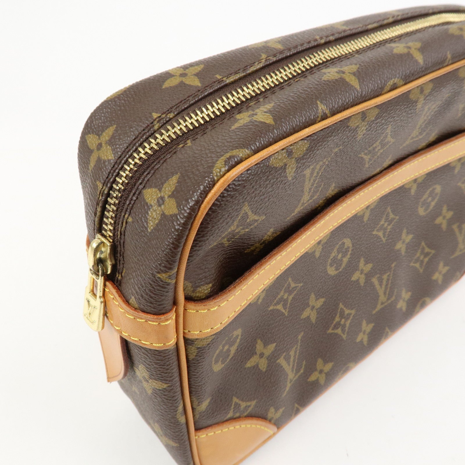 Louis Vuitton Monogram Compiegne 28 Pouch Clutch Bag Brown M51845