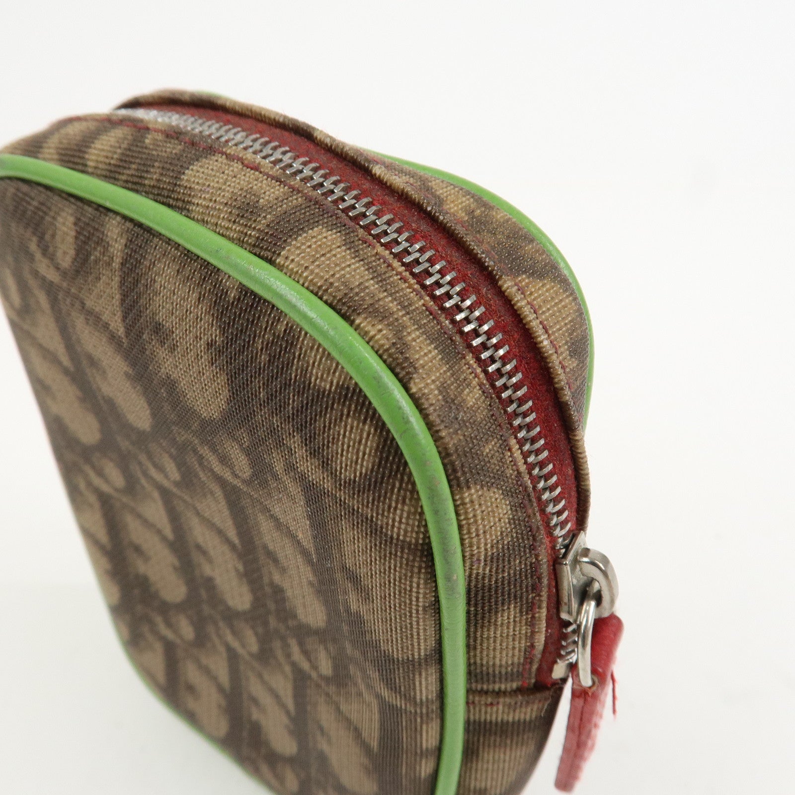 Christian Dior Rasta Trotter PVC Leather Pouch Cosmetic Pouch Brown