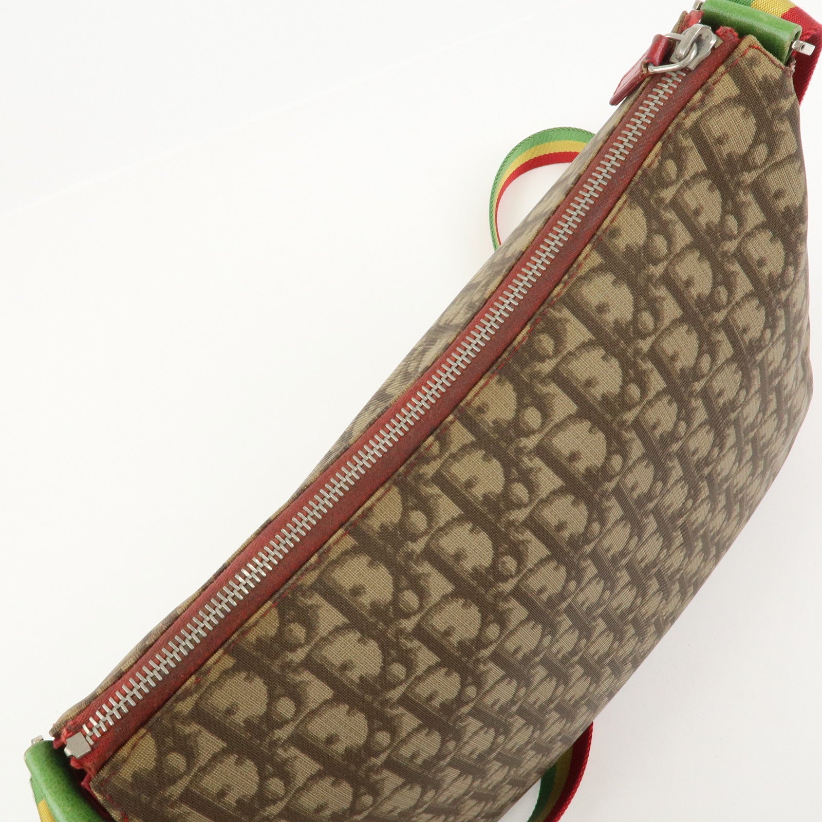 Christian Dior Rasta Trotter PVC Canvas Shoulder Bag Crossbody Bag